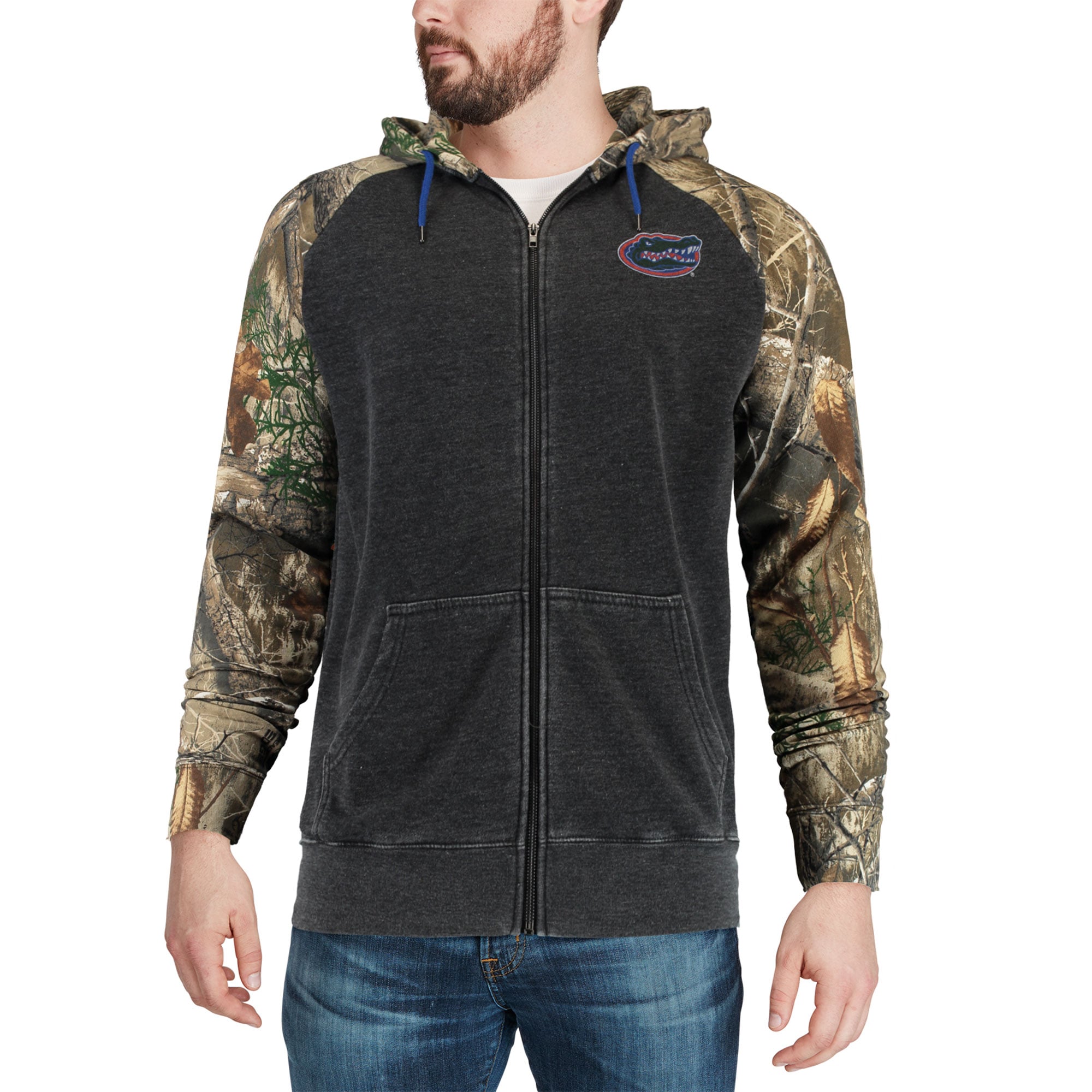 Men's Colosseum Charcoal/Realtree Camo Florida Gators Edge Full