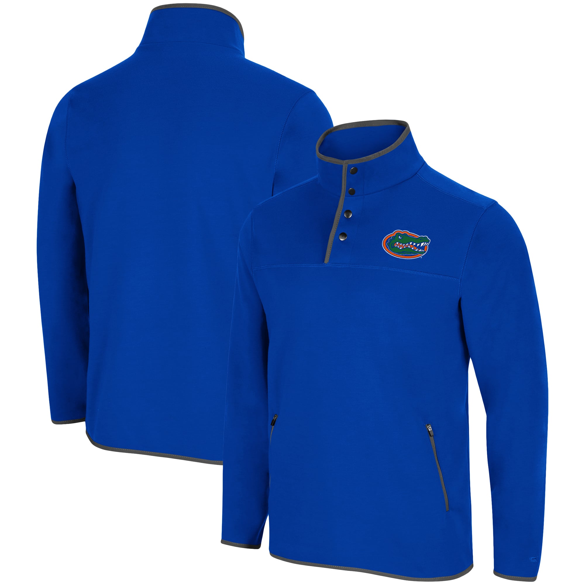 Men's Colosseum Royal Florida Gators Rebound Snap Pullover Jacket