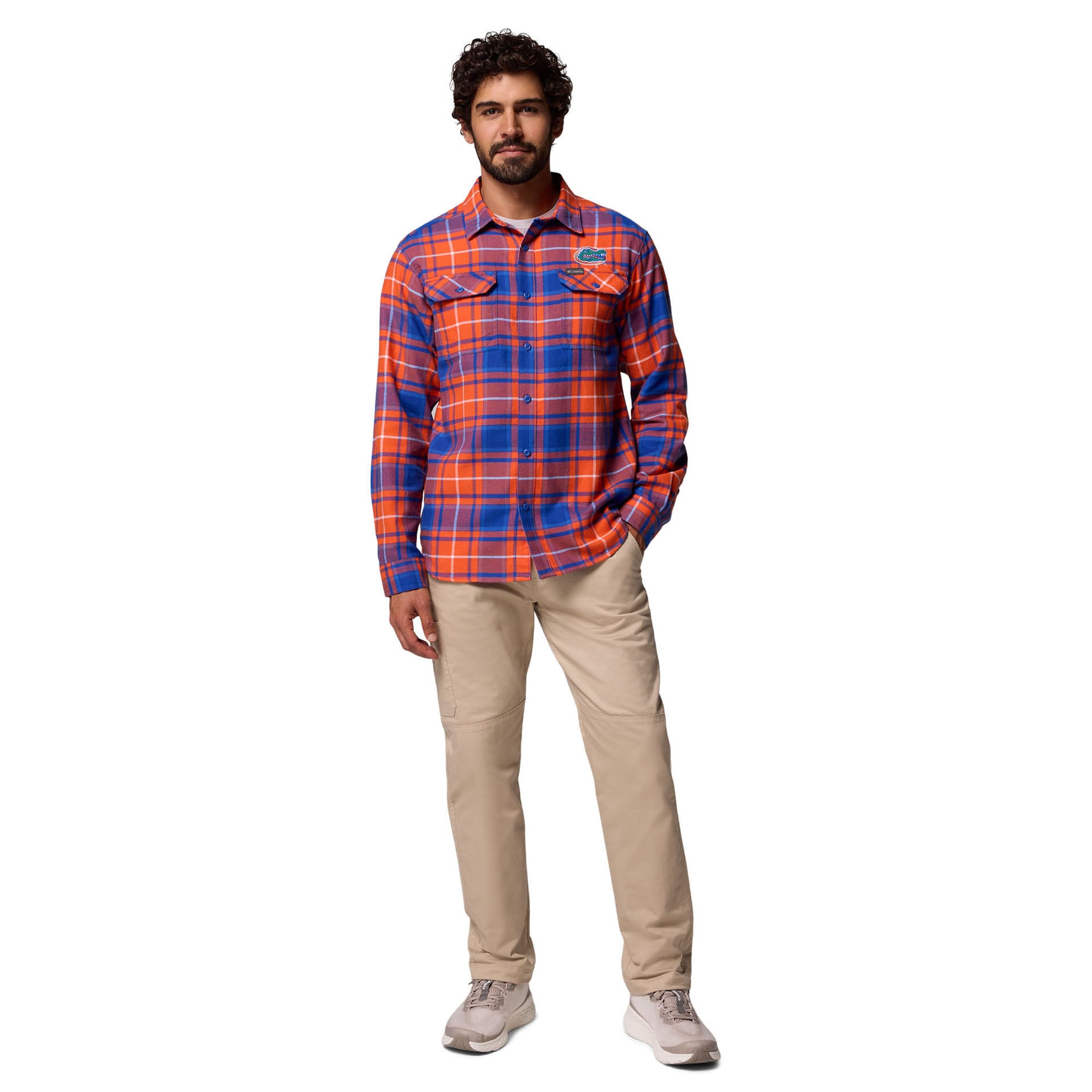 Chemise boutonnée à manches longues en flanelle Omni-Wick orange Florida Gators de Columbia pour homme