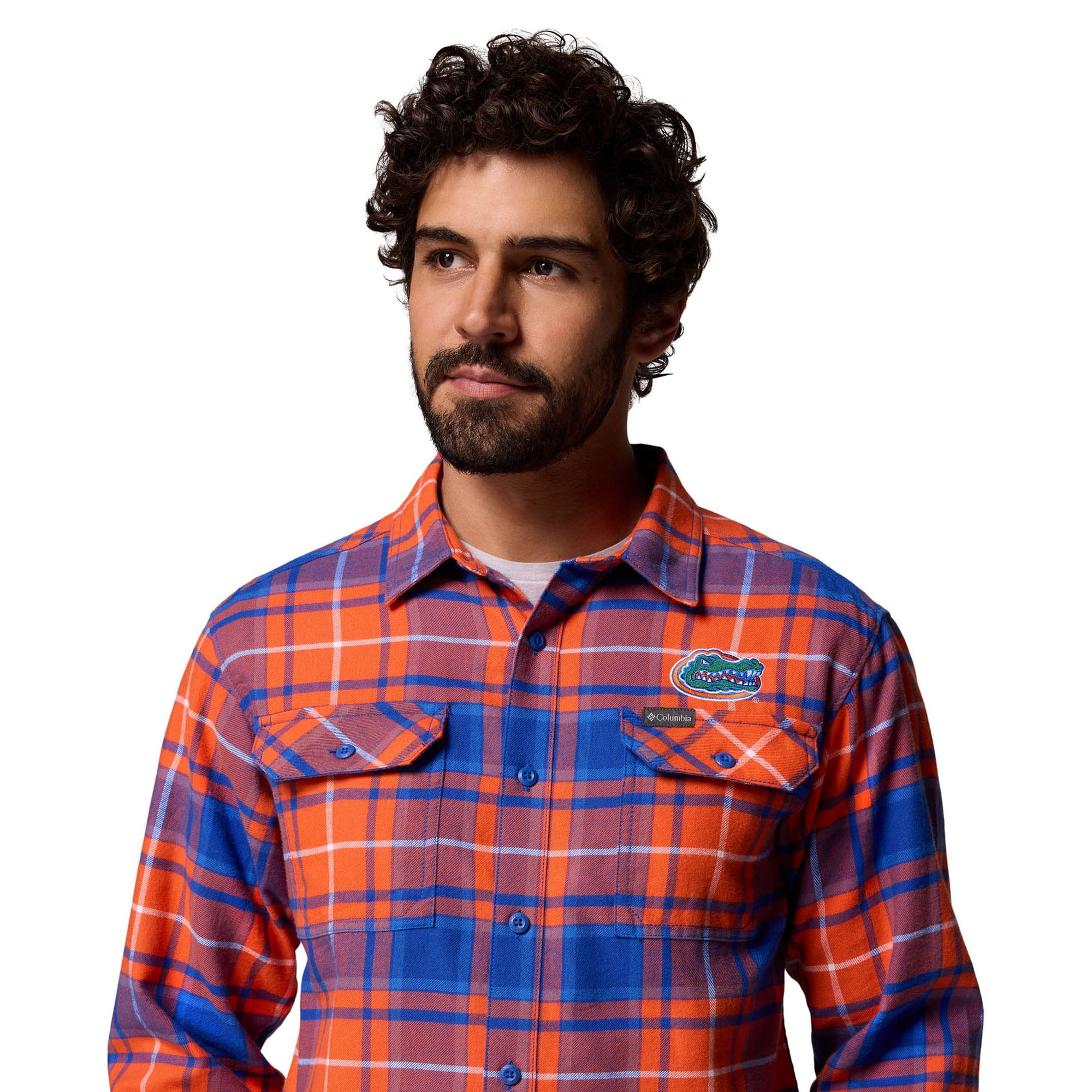 Chemise boutonnée à manches longues en flanelle Omni-Wick orange Florida Gators de Columbia pour homme