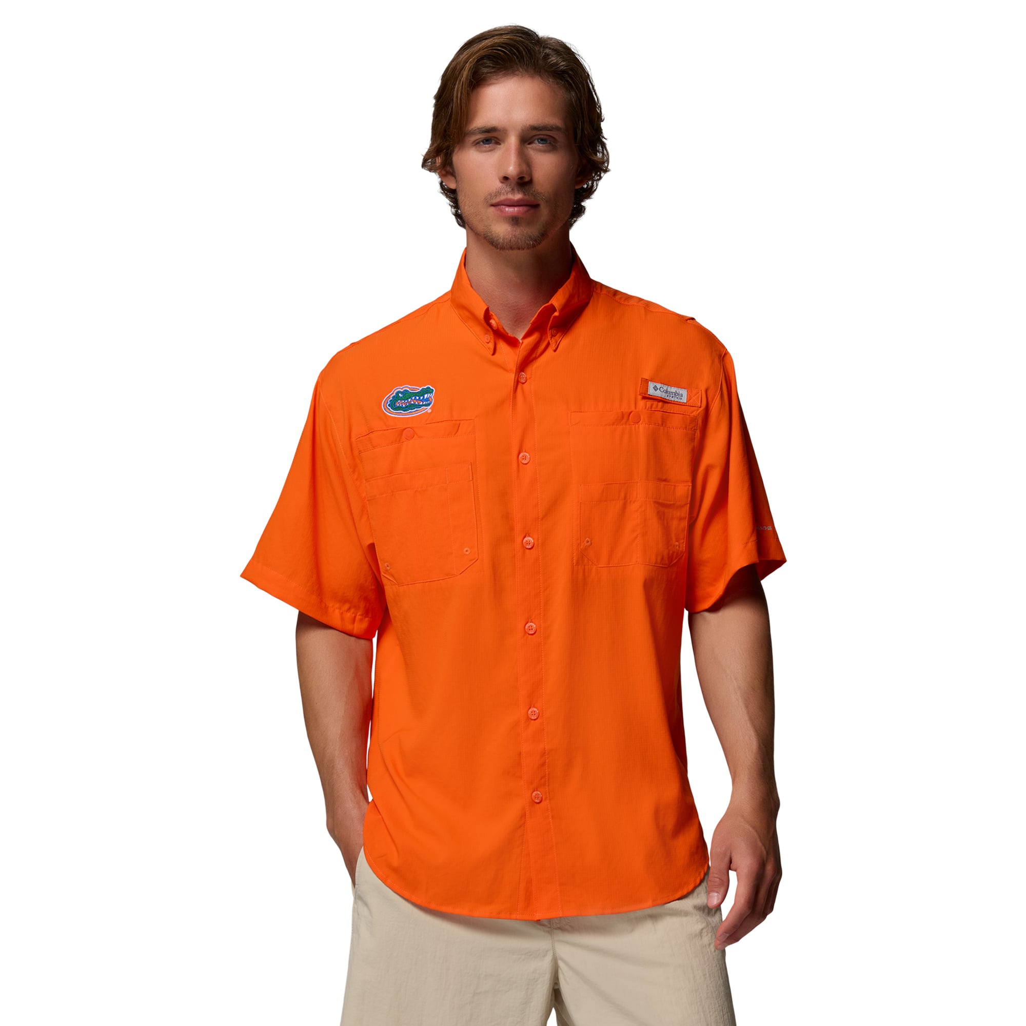 T-shirt homme Columbia Orange Florida Gators PFG Tamiami