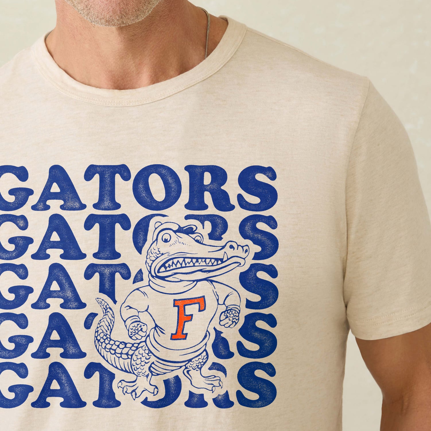 T-shirt FAHERTY beige délavé aux couleurs des Florida Gators pour homme