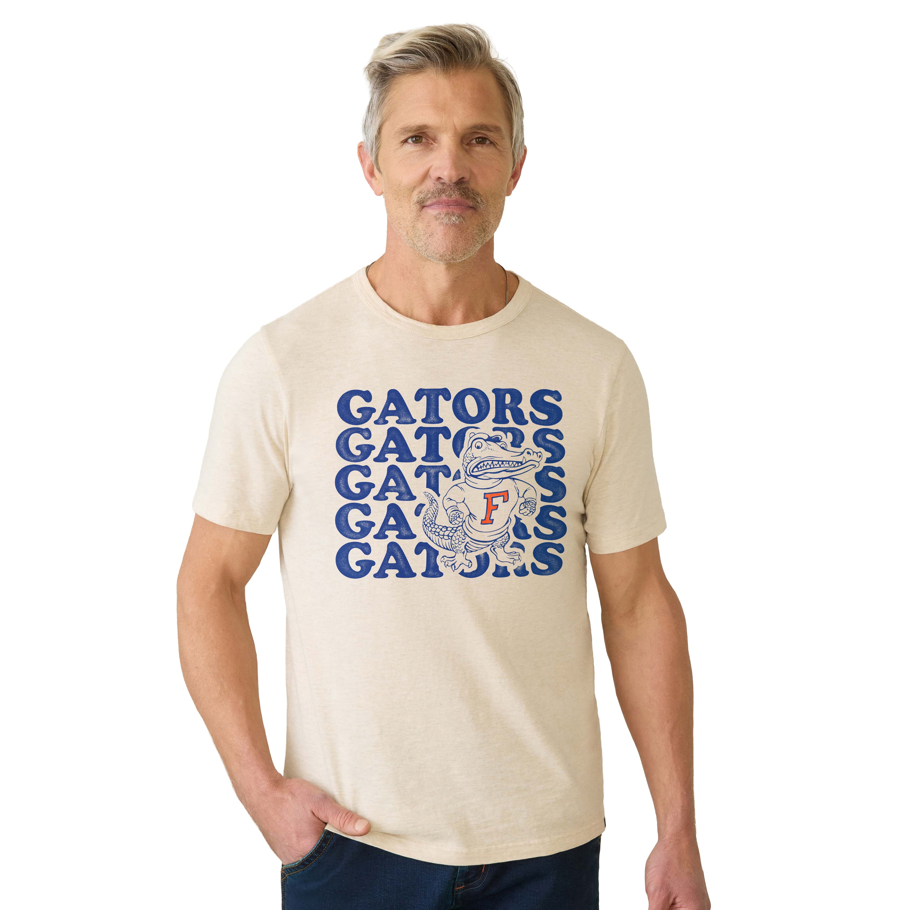 T-shirt FAHERTY beige délavé aux couleurs des Florida Gators pour homme