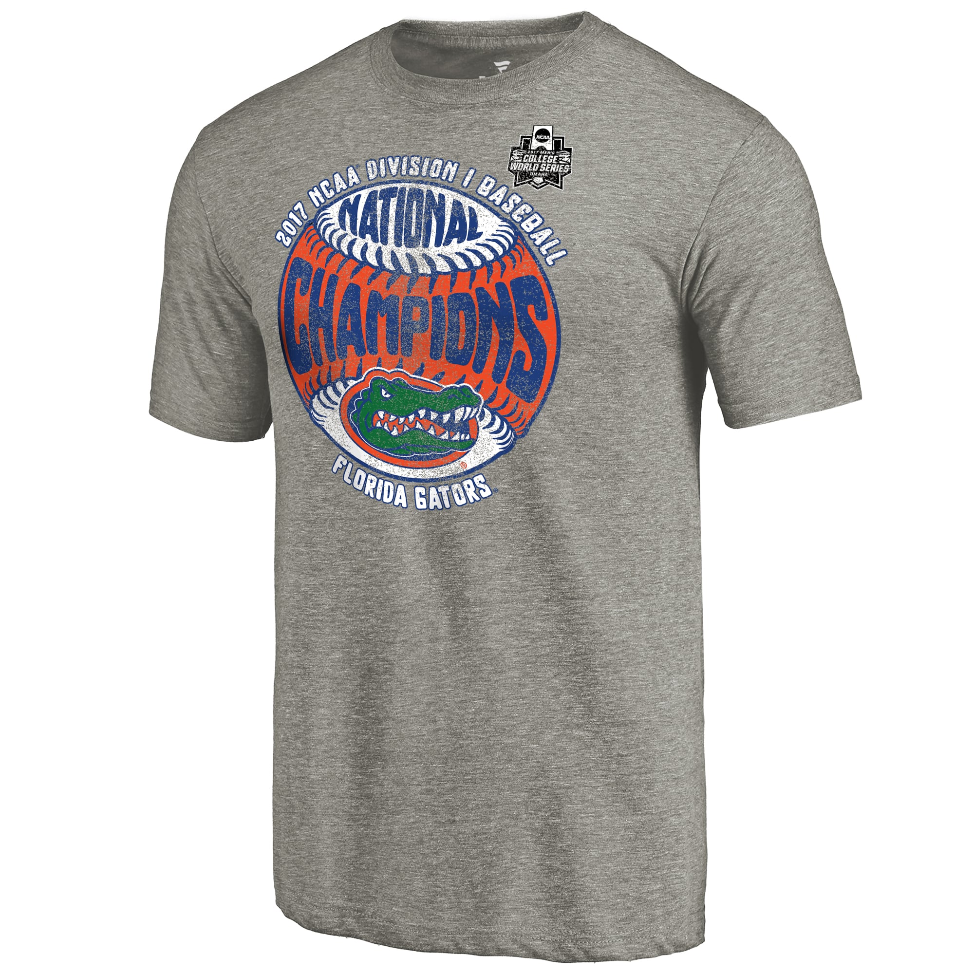 Men's Fanatics Heather Gray Florida Gators 2017 NCAA Men's