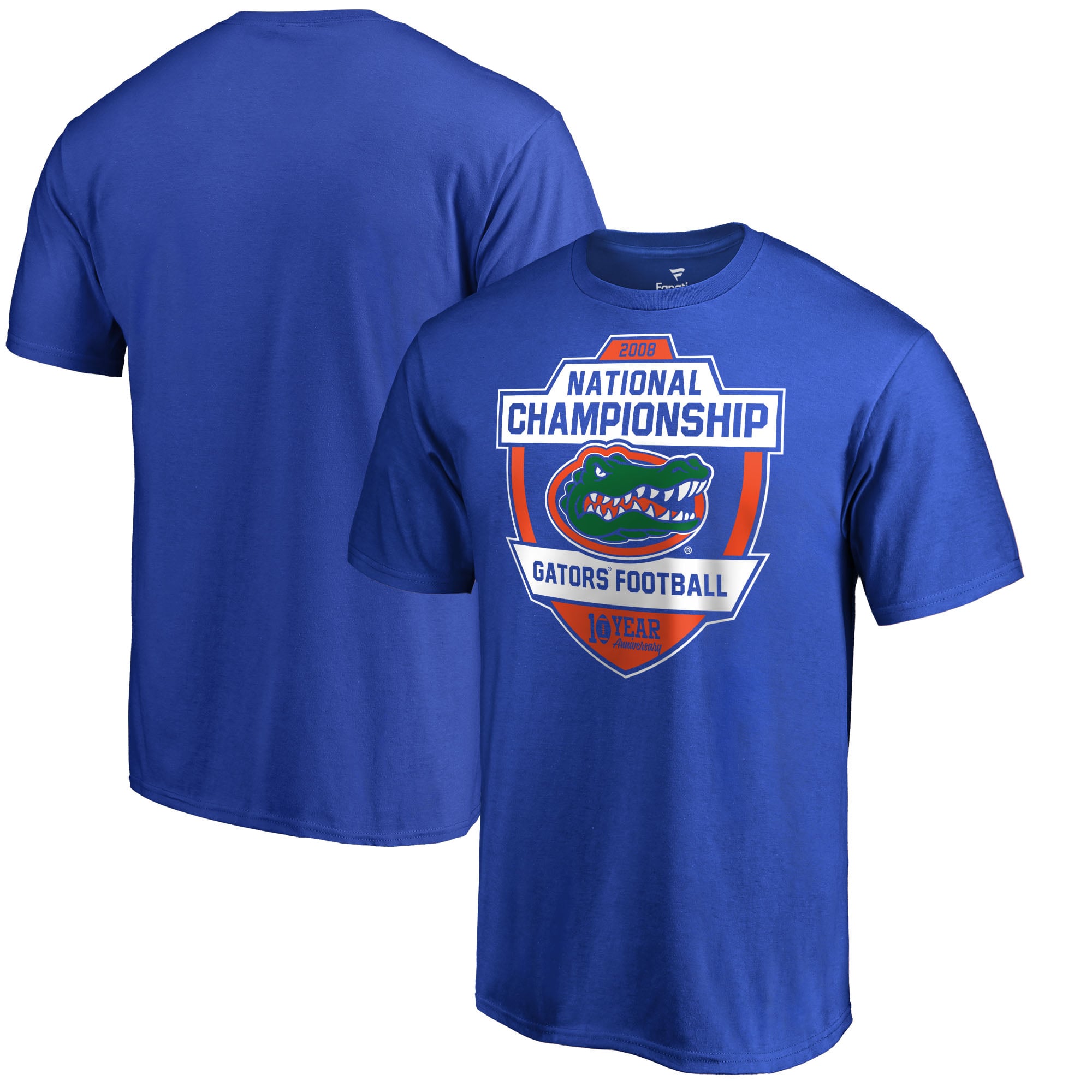 Men's Fanatics Royal Florida Gators 10th Anniversary 2008 Football