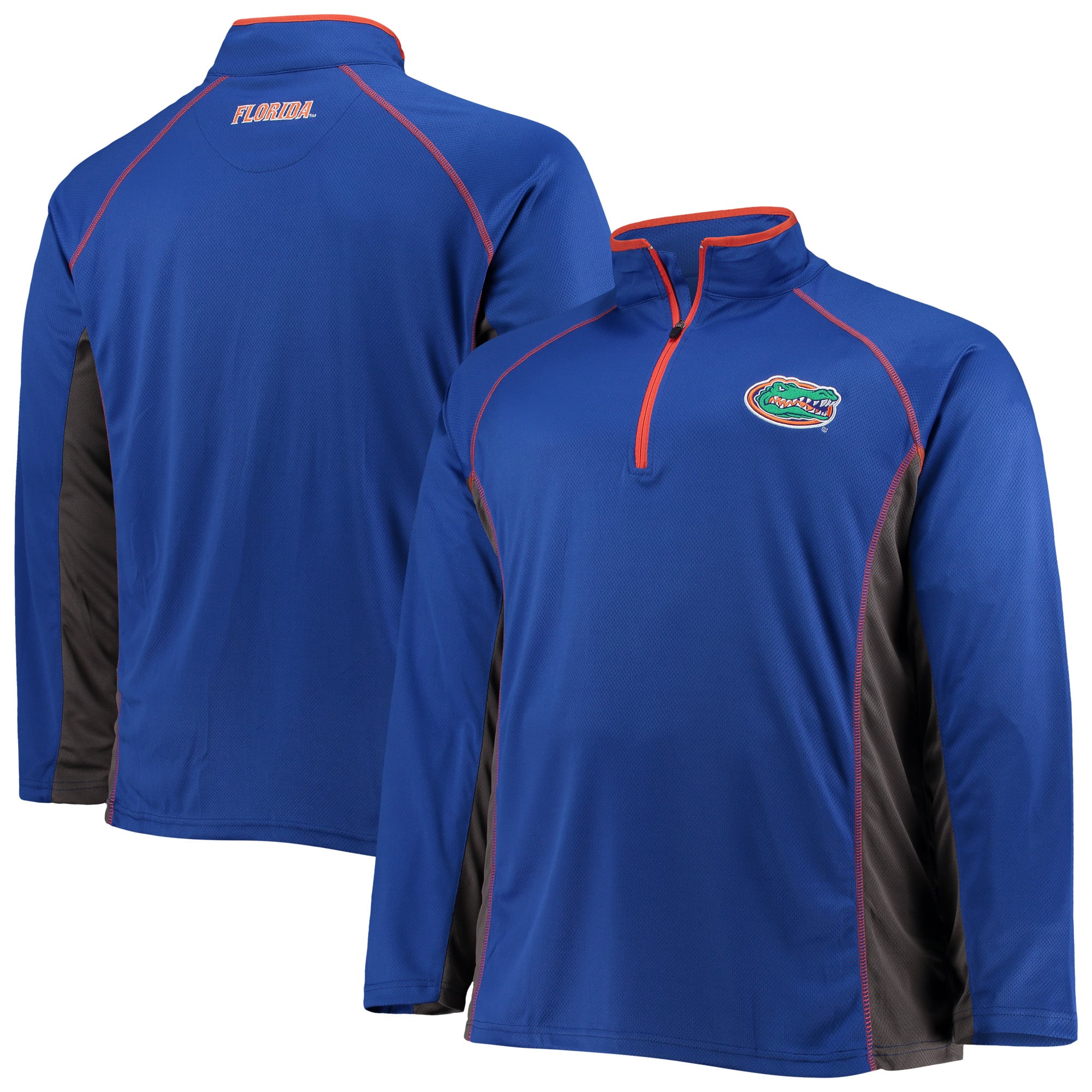 Veste raglan à quart de zip pour homme Fanatics Royal Florida Gators grandes tailles
