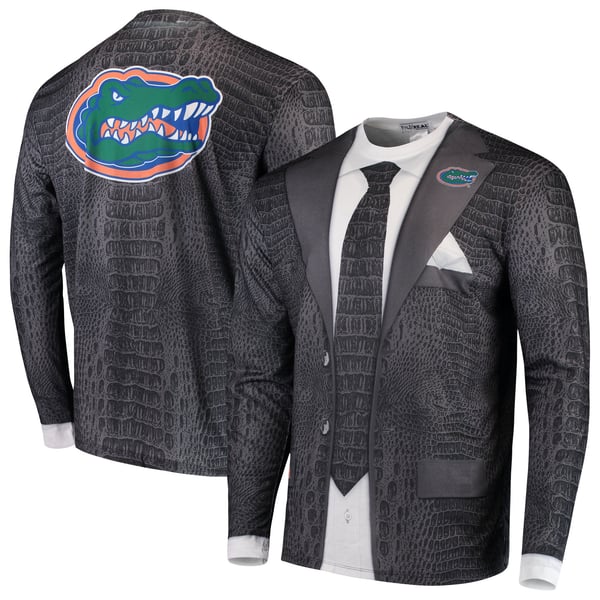 green gators dress code Men's Faux Real Florida Suit Long Sleeve T-Shirt Elegant Long Sleeve Black Dress