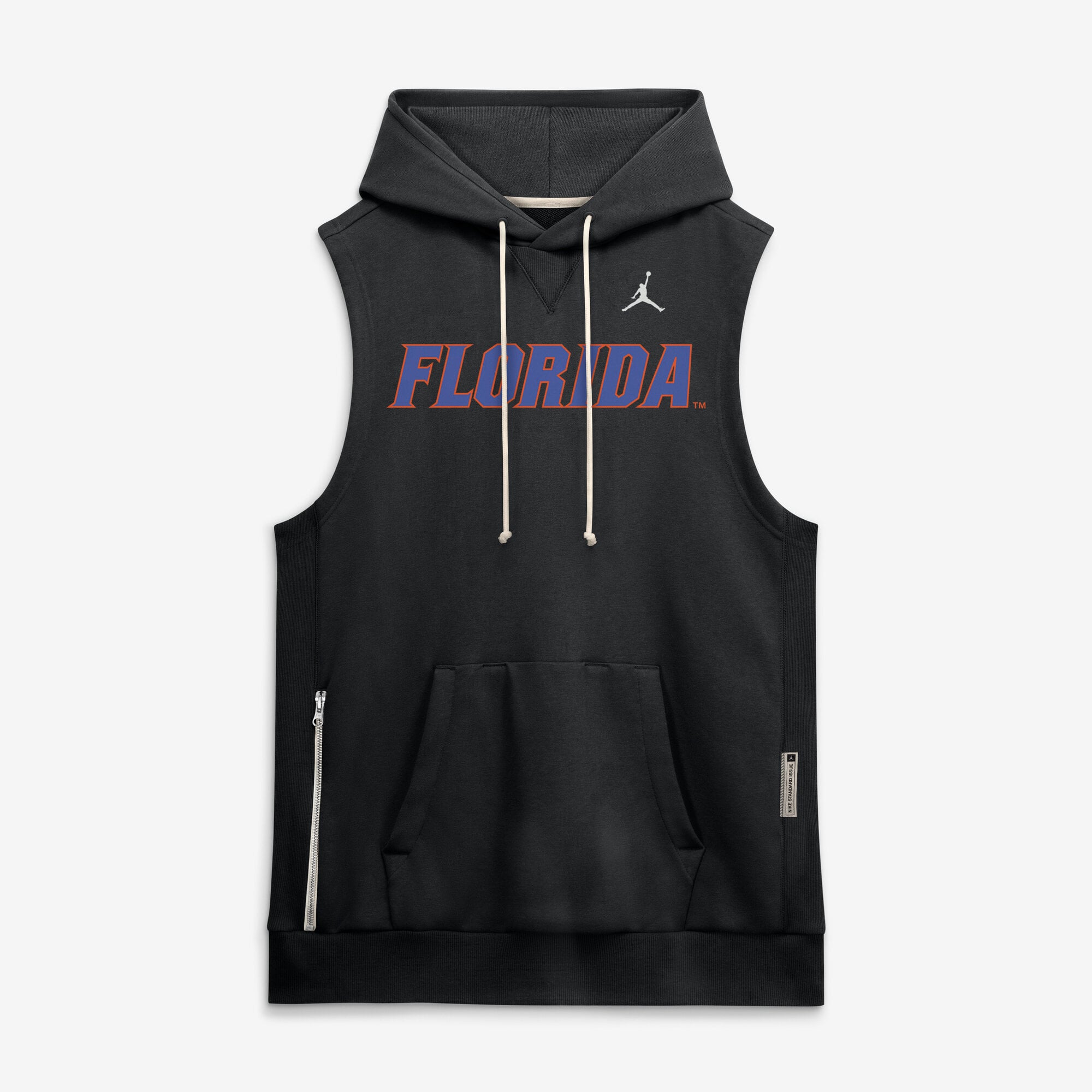 Sweat à capuche sans manches Jordan Brand noir Florida Gators 2026 Sideline pour homme, en tissu Dri-FIT