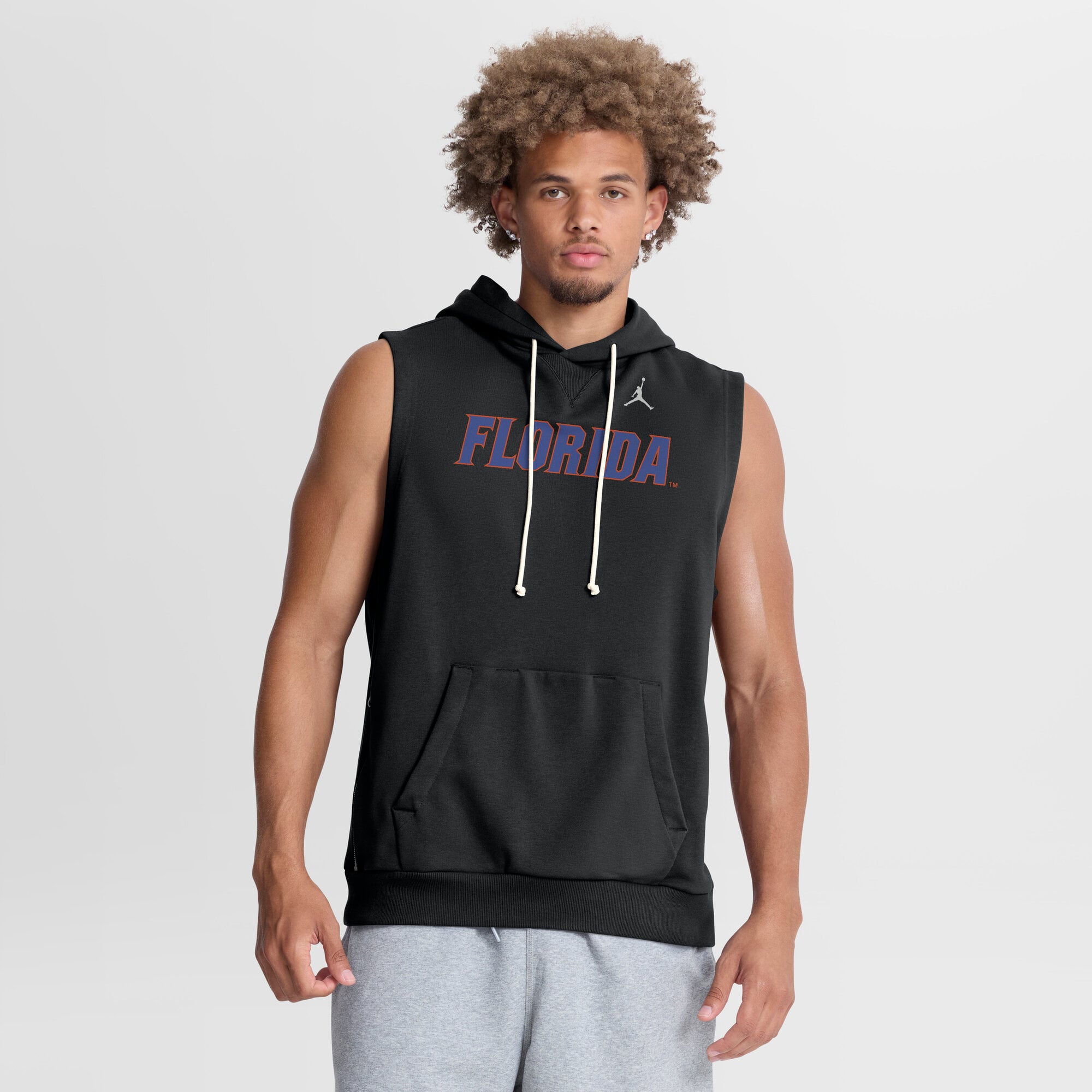 Men's Jordan Brand Black Florida Gators 2026 Sideline Sleeveless Dri-FIT Hoodie