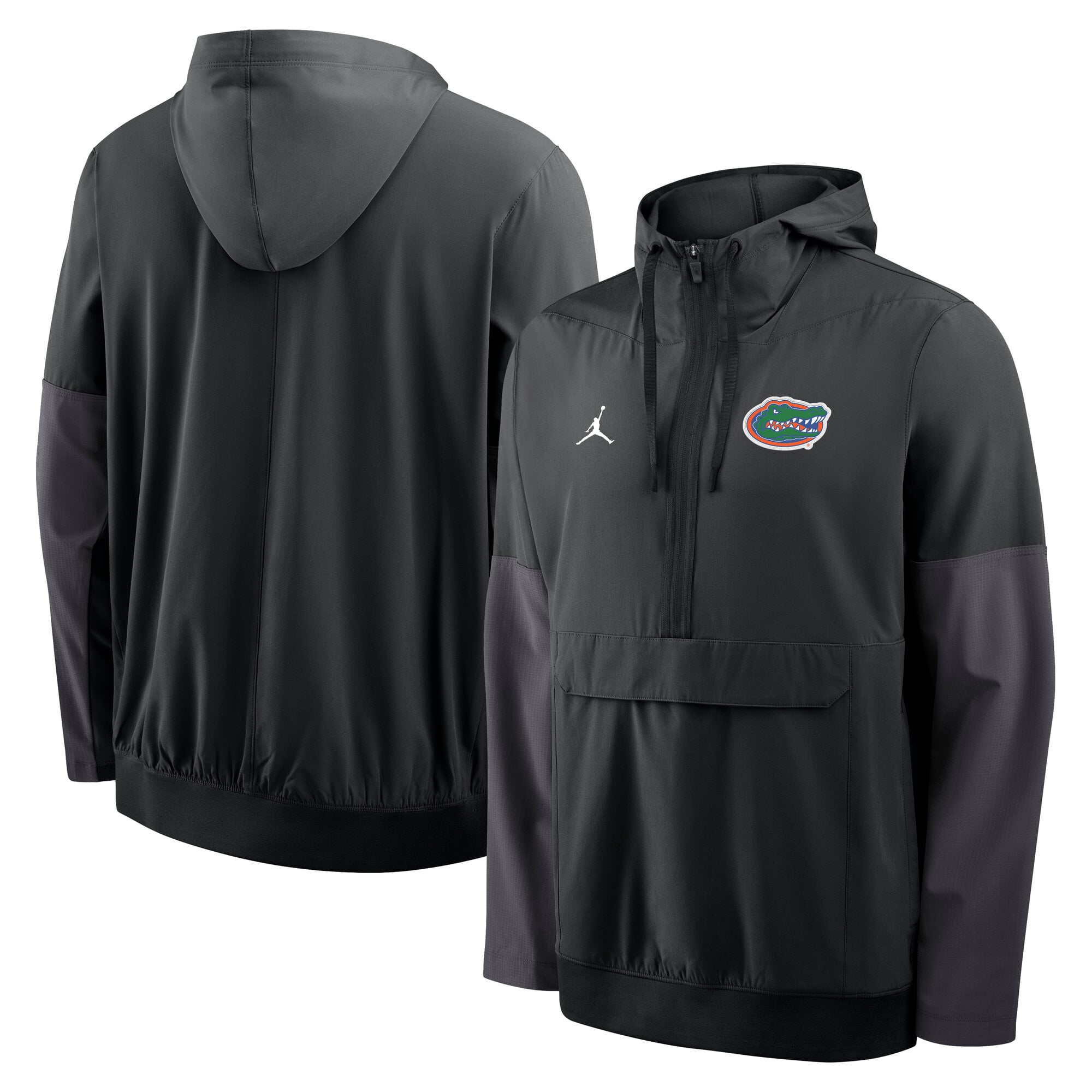 Men's Jordan Brand Black Florida Gators Anorak Half-Zip Hooded Jacket