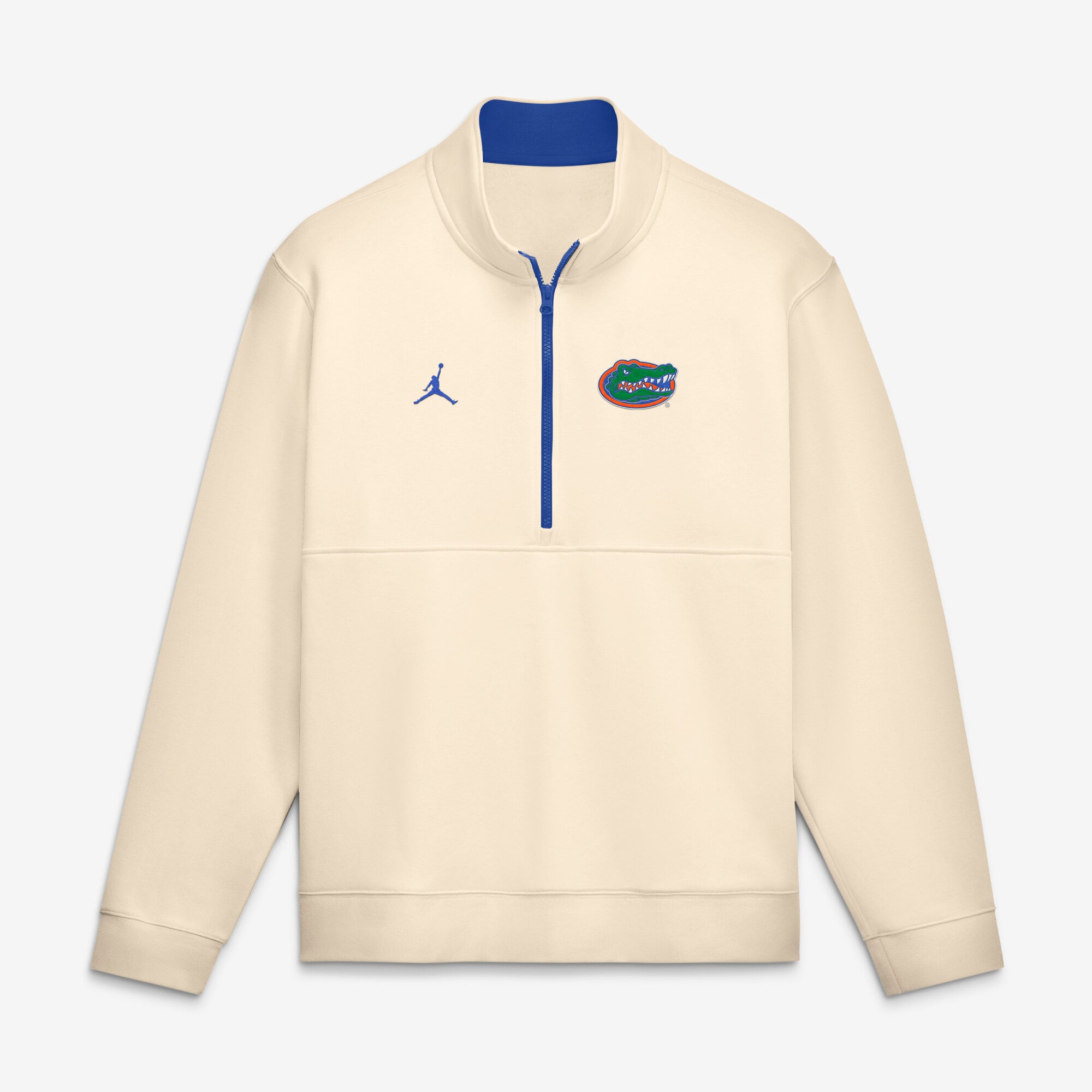 Men's Jordan Brand Cream Florida Gators Primetime Club Fleece Half-Zip Pullover