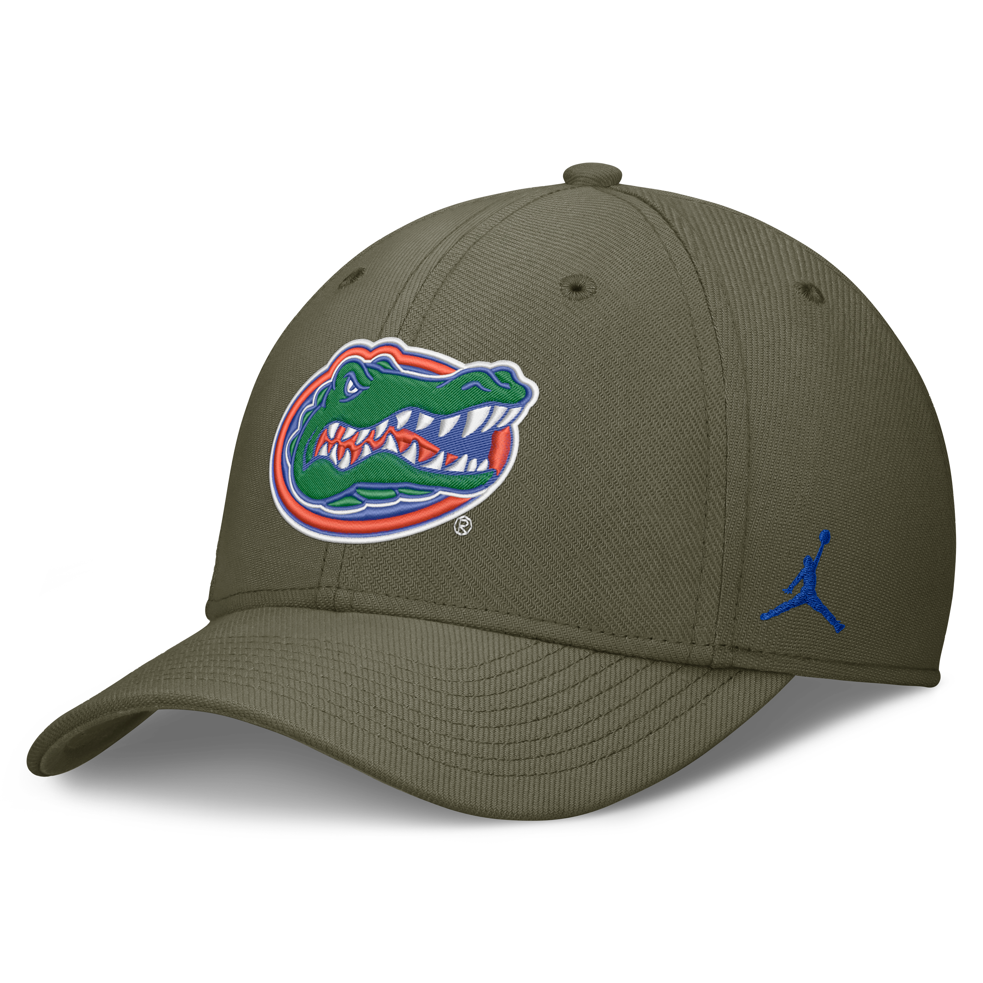Casquette Jordan Brand Olive Florida Gators Primetime SwooshFlex Dri-FIT pour homme