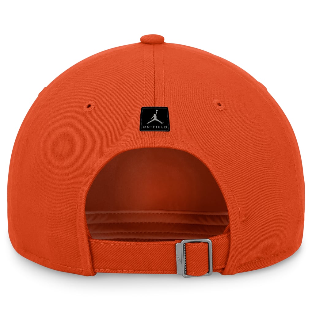 Jumpman Jordan Sz 4/7 red/orange baseball cap w/embroidery detail front & center Jordan Jumpman Fitted Hat Red 7 3/8 Embroidered Colorblock 6  main image 3