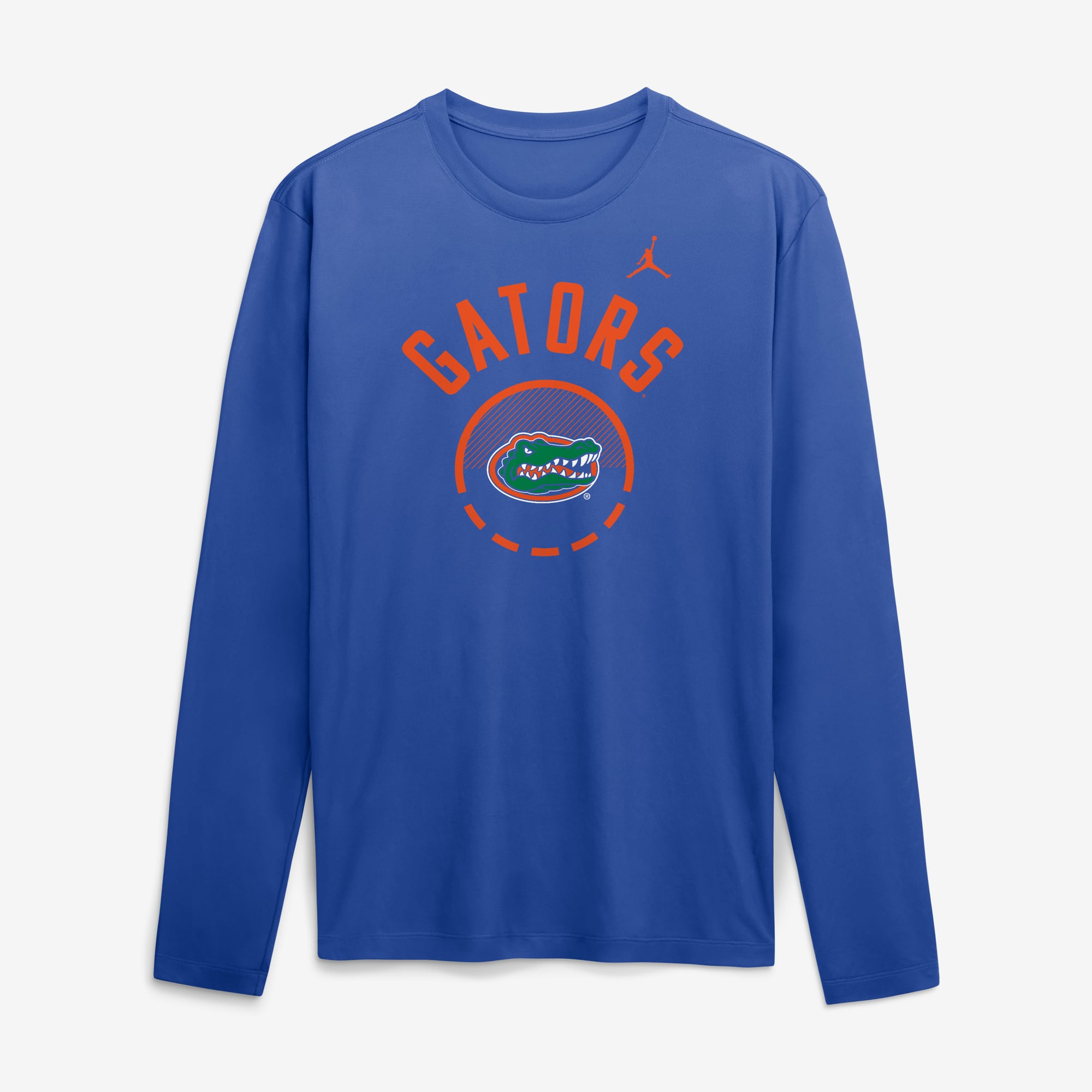 T-shirt à manches longues Jordan Brand Royal Florida Gators 2026 Courtside Basketball Shootaround Legend Dri-FIT pour homme