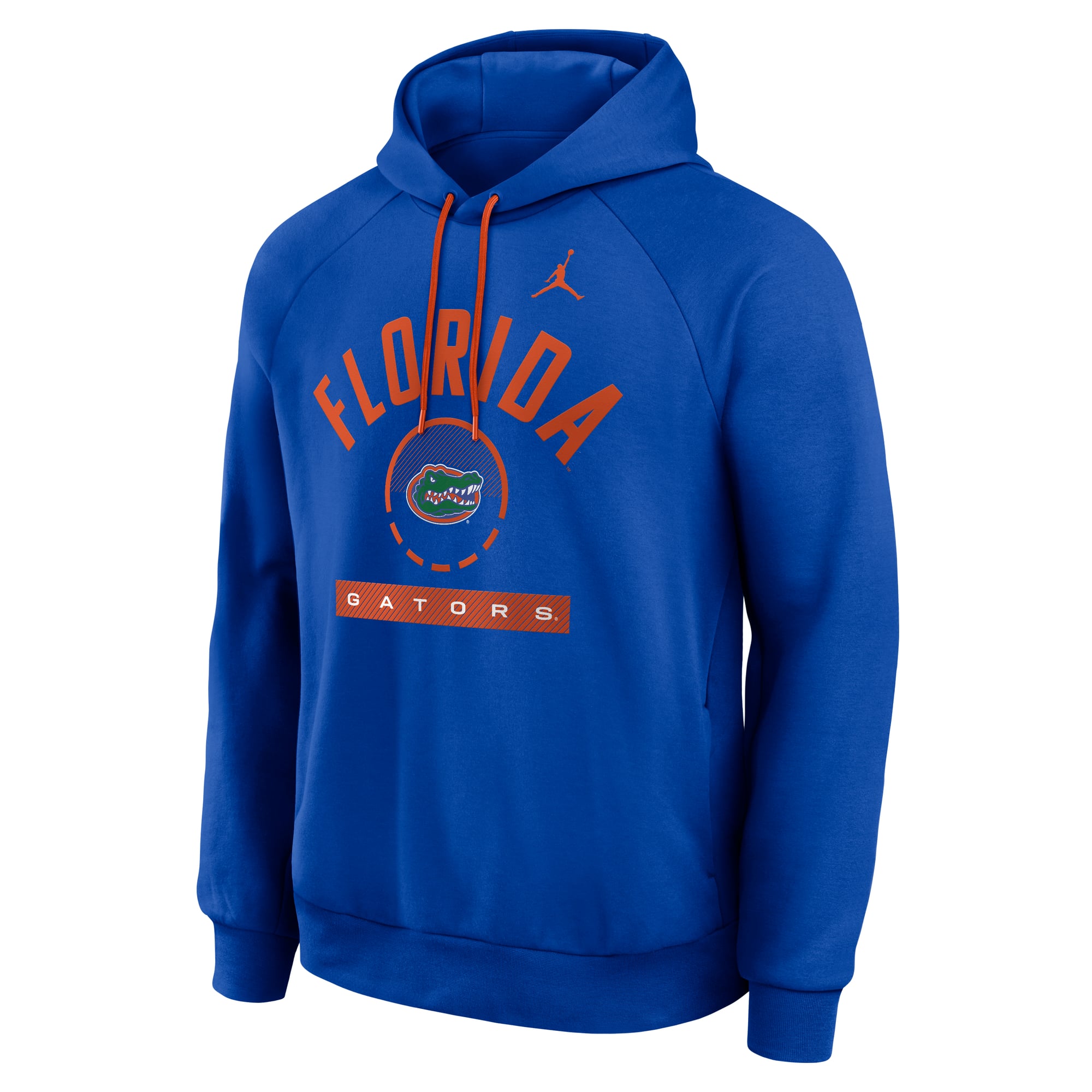 Sweat à capuche raglan en polaire Dri-FIT pour homme, modèle Royal Florida Gators Courtside Practice de Jordan Brand.