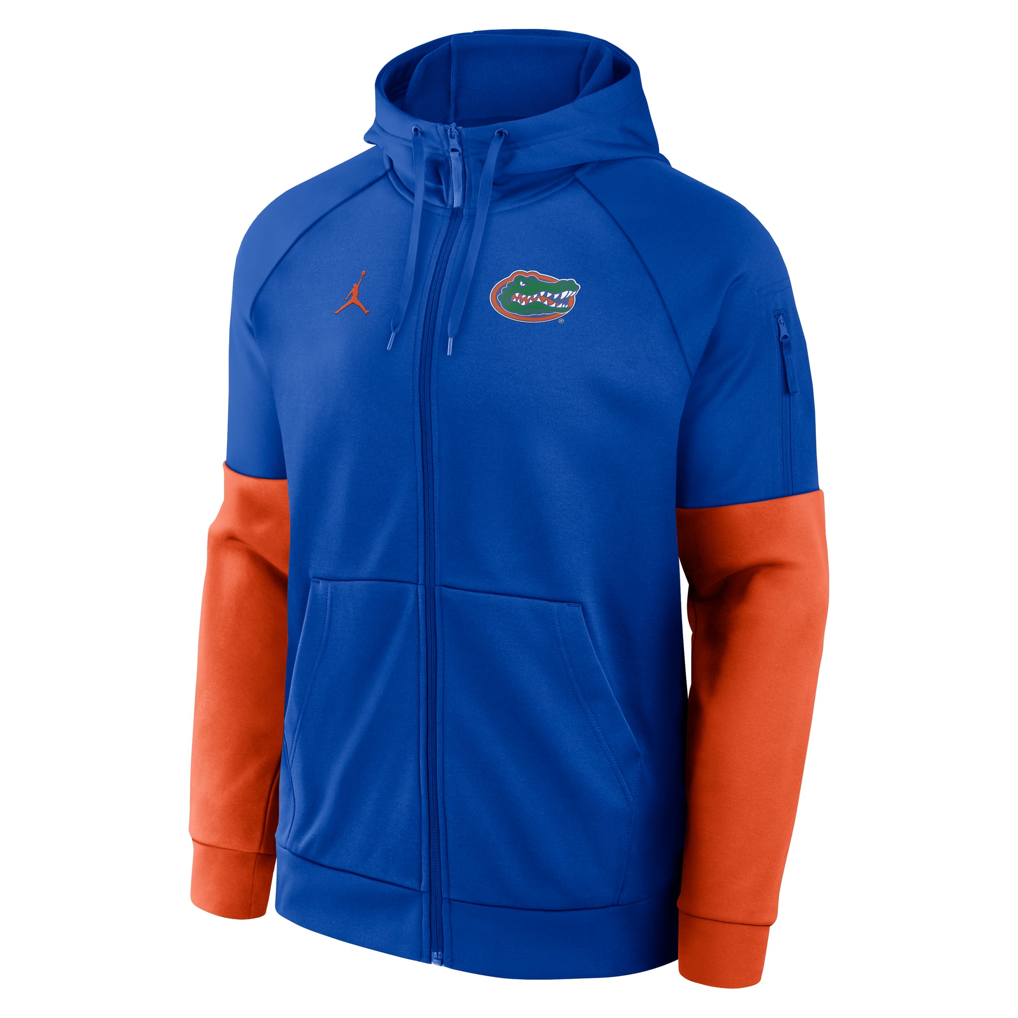 Sweat à capuche zippé Jordan Brand Royal Florida Gators Primetime Primary Logo Therma-FIT Raglan pour homme