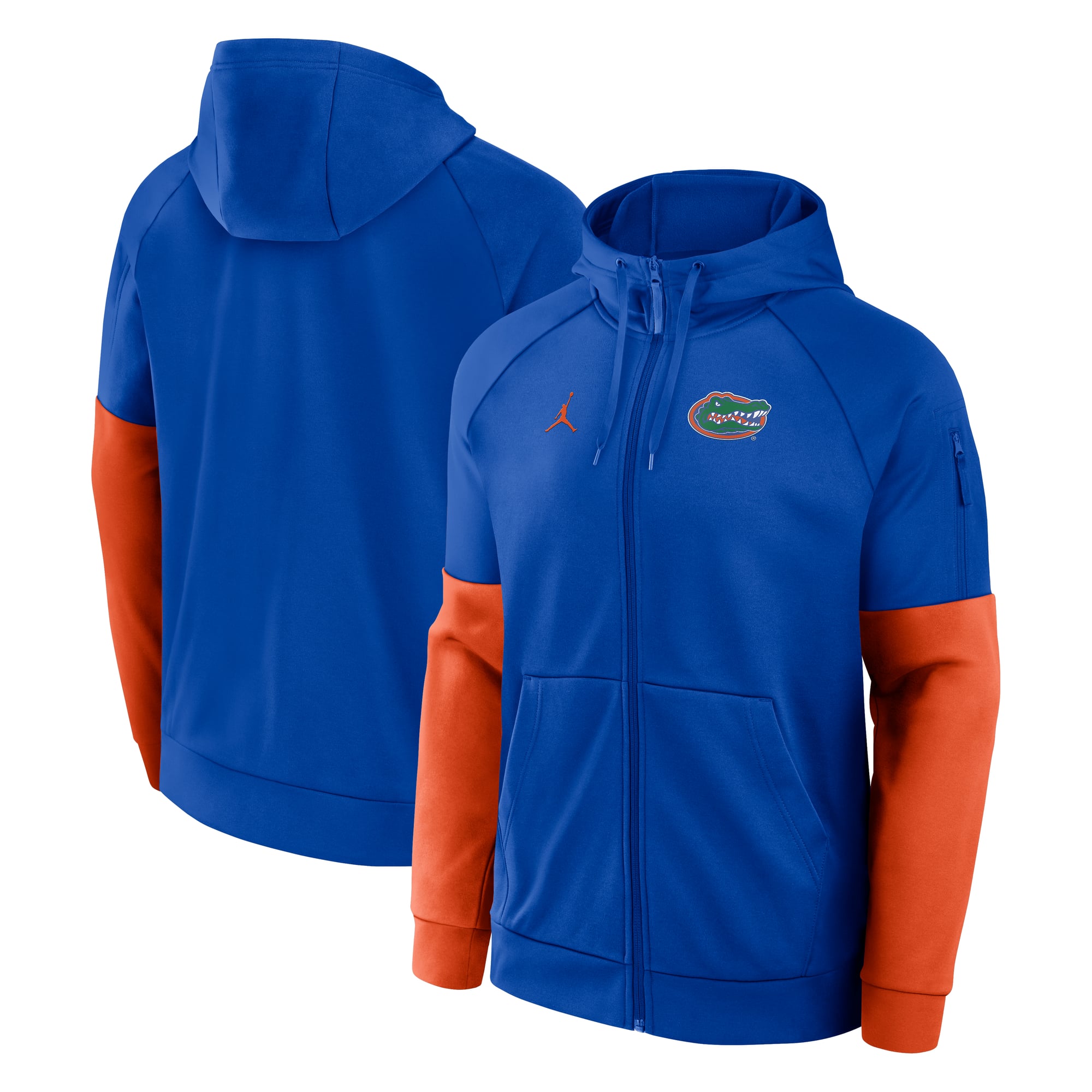 Sweat à capuche zippé Jordan Brand Royal Florida Gators Primetime Primary Logo Therma-FIT Raglan pour homme