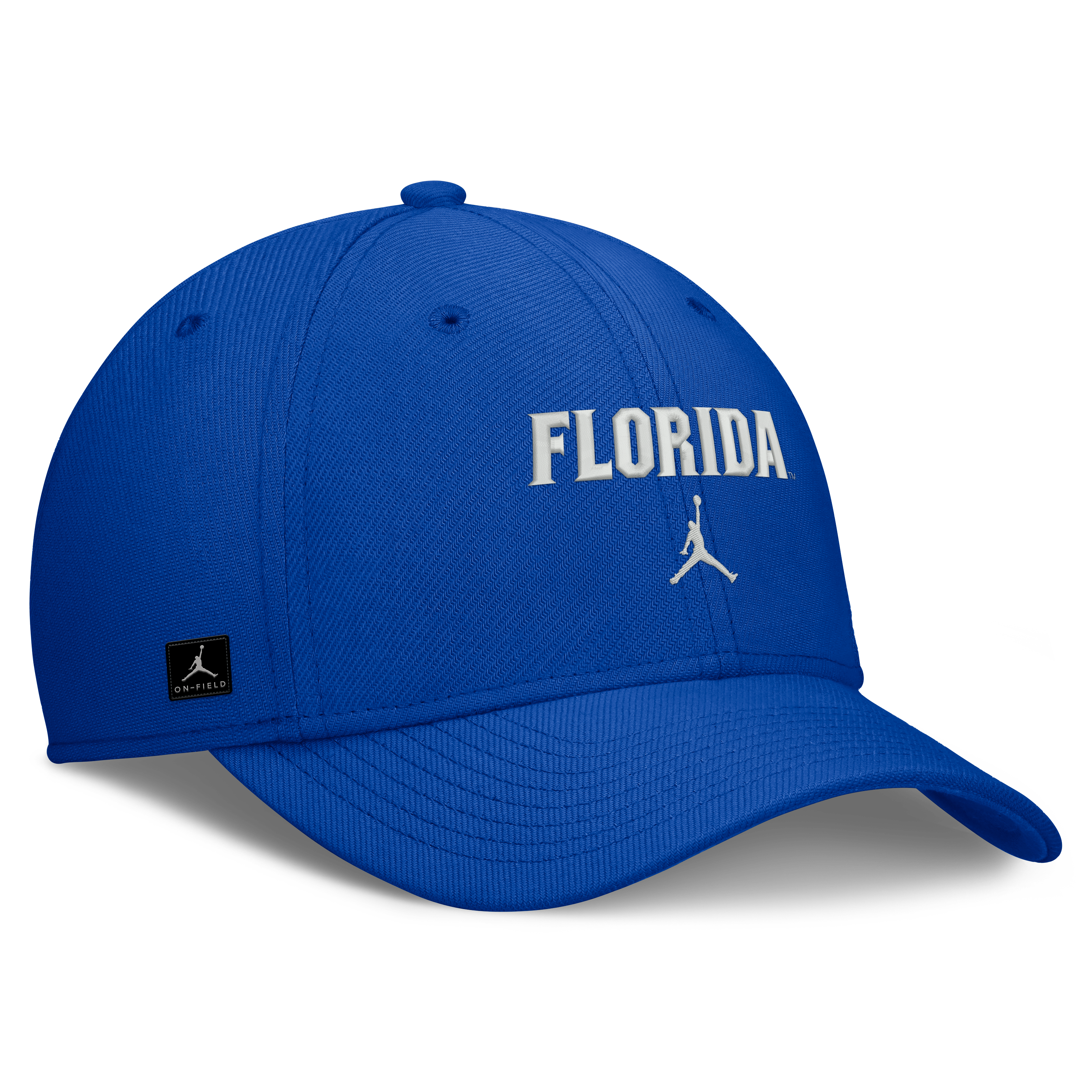 Casquette Jordan Brand Royal Florida Gators Rise On-Field SwooshFlex Dri-FIT Flex pour homme
