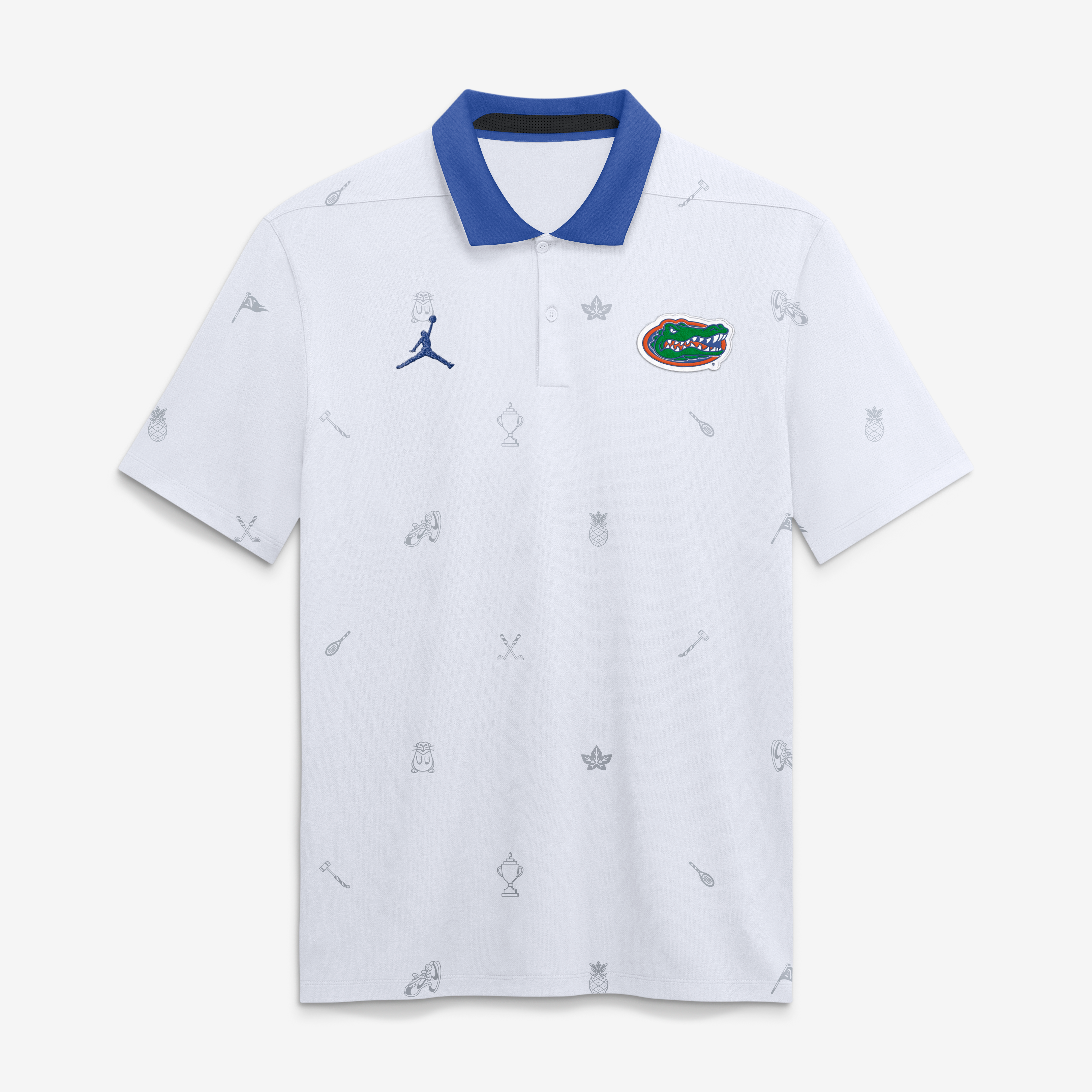 Men's Jordan Brand  White Florida Gators Vapor Pattern Dri-FIT Polo