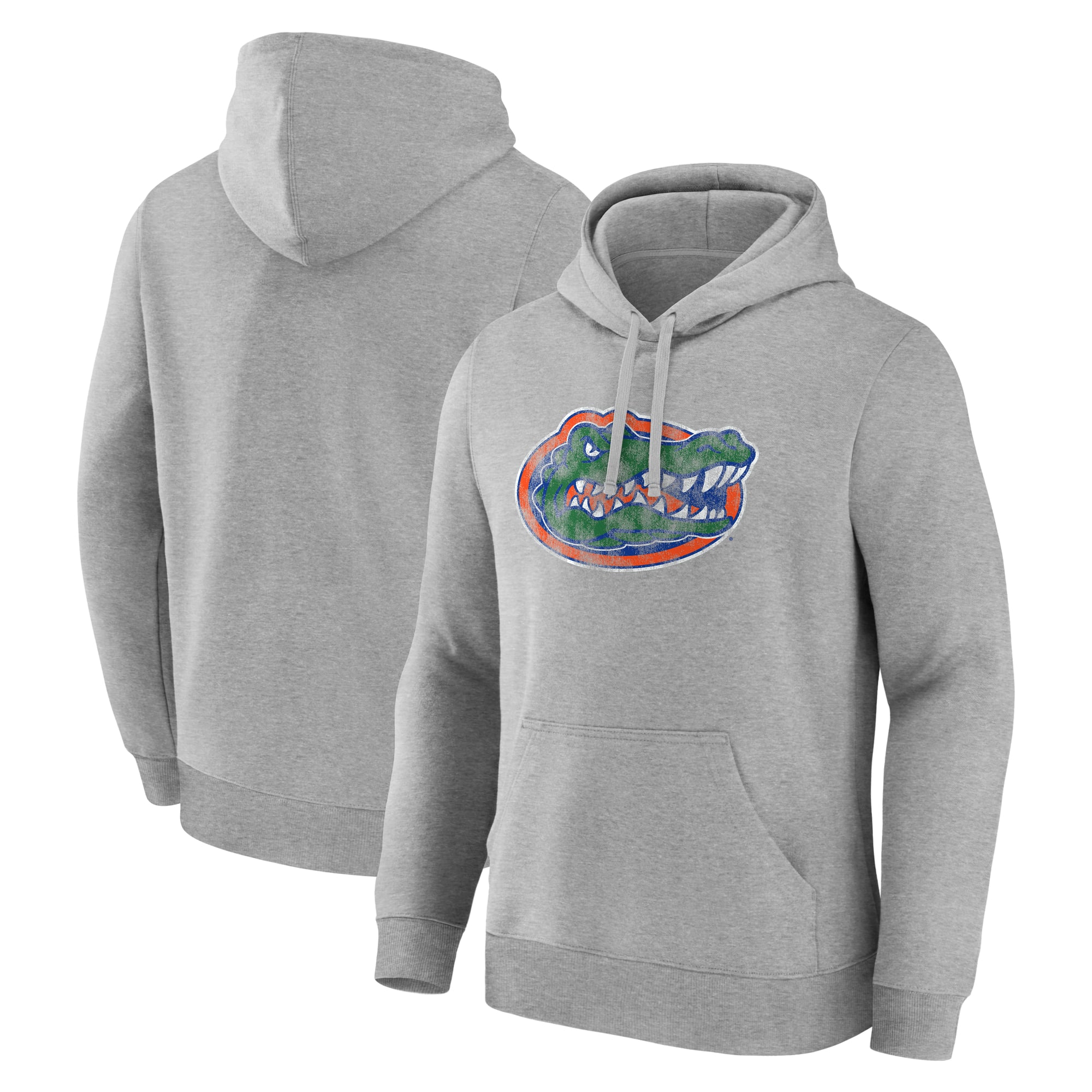 Sweat à capuche en polaire gris chiné pour homme avec logo principal des Florida Gators