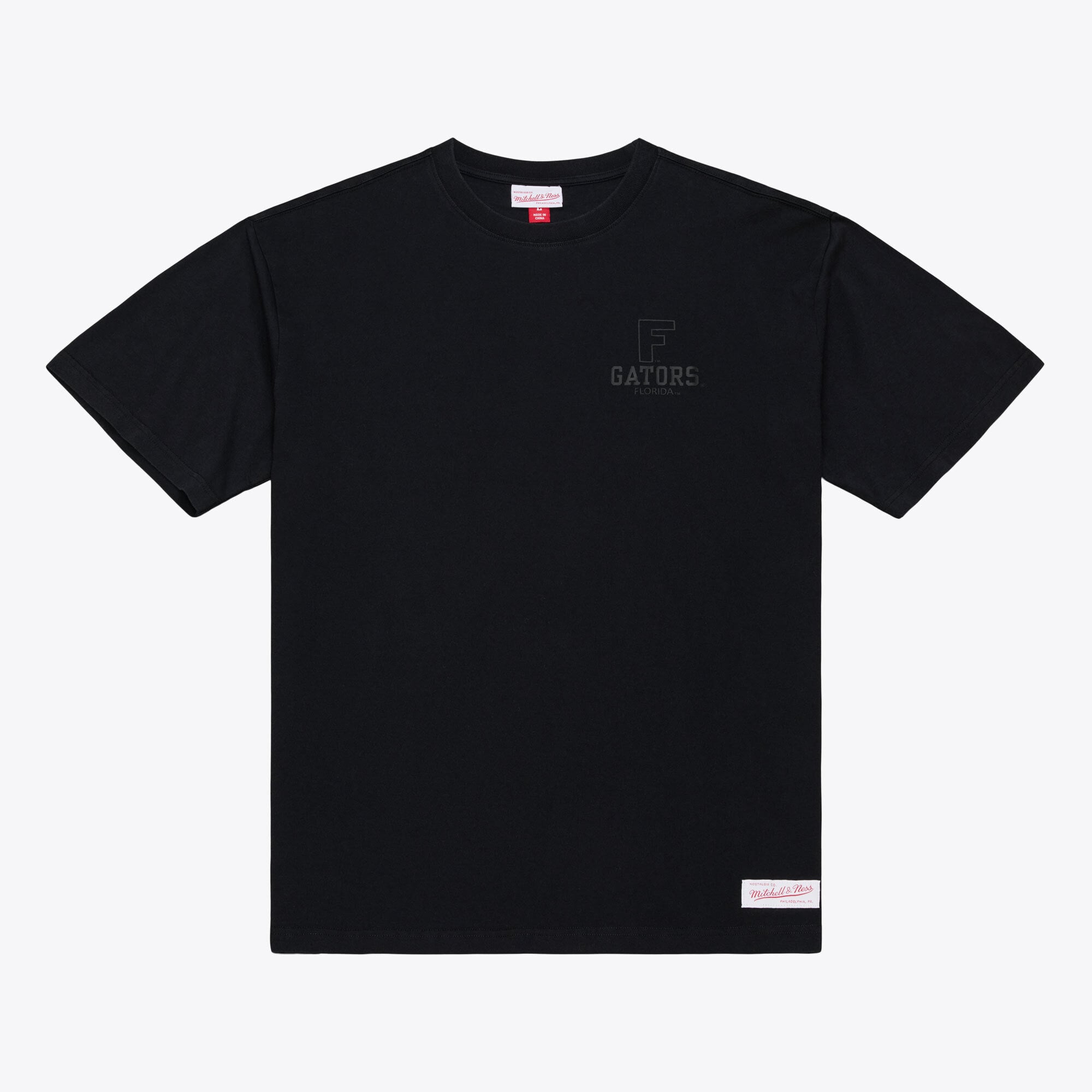 Men's Mitchell & Ness  Black Florida Gators Monochrome Icon T-Shirt