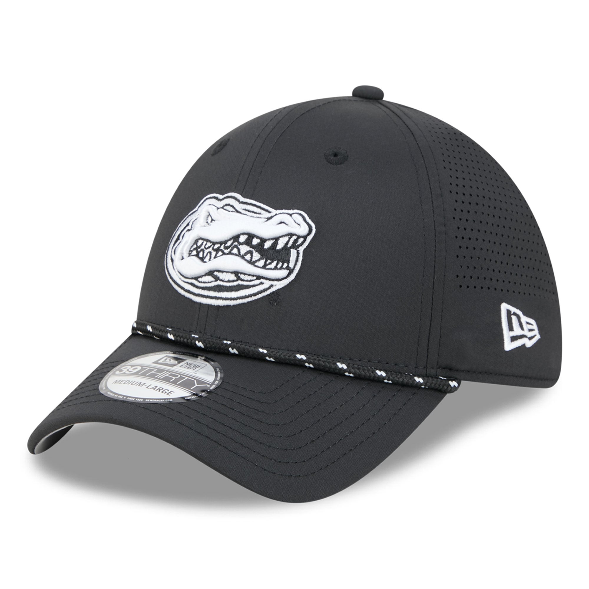 Casquette extensible New Era noire Florida Gators Performance Rope 39THIRTY pour homme