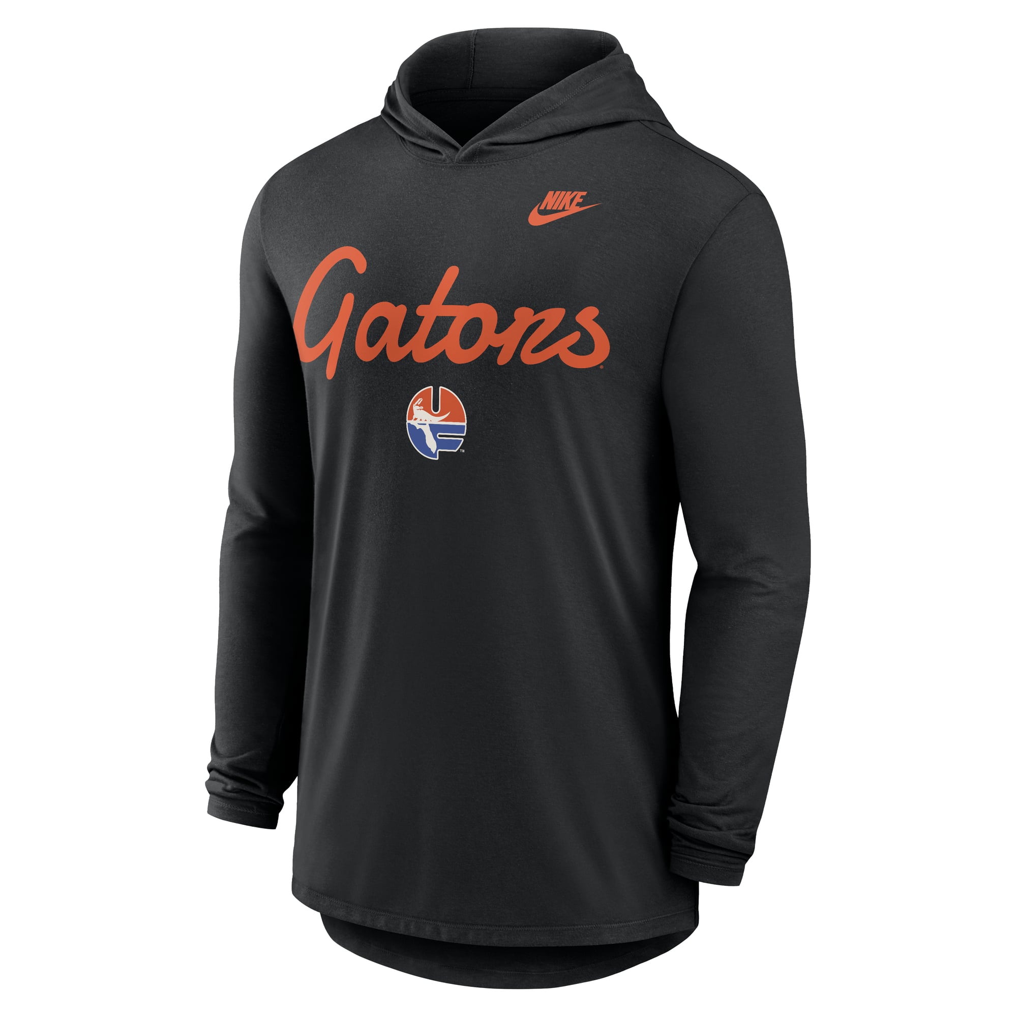 T-shirt à capuche manches longues Nike Florida Gators Tri-Blend Dri-FIT pour homme, noir