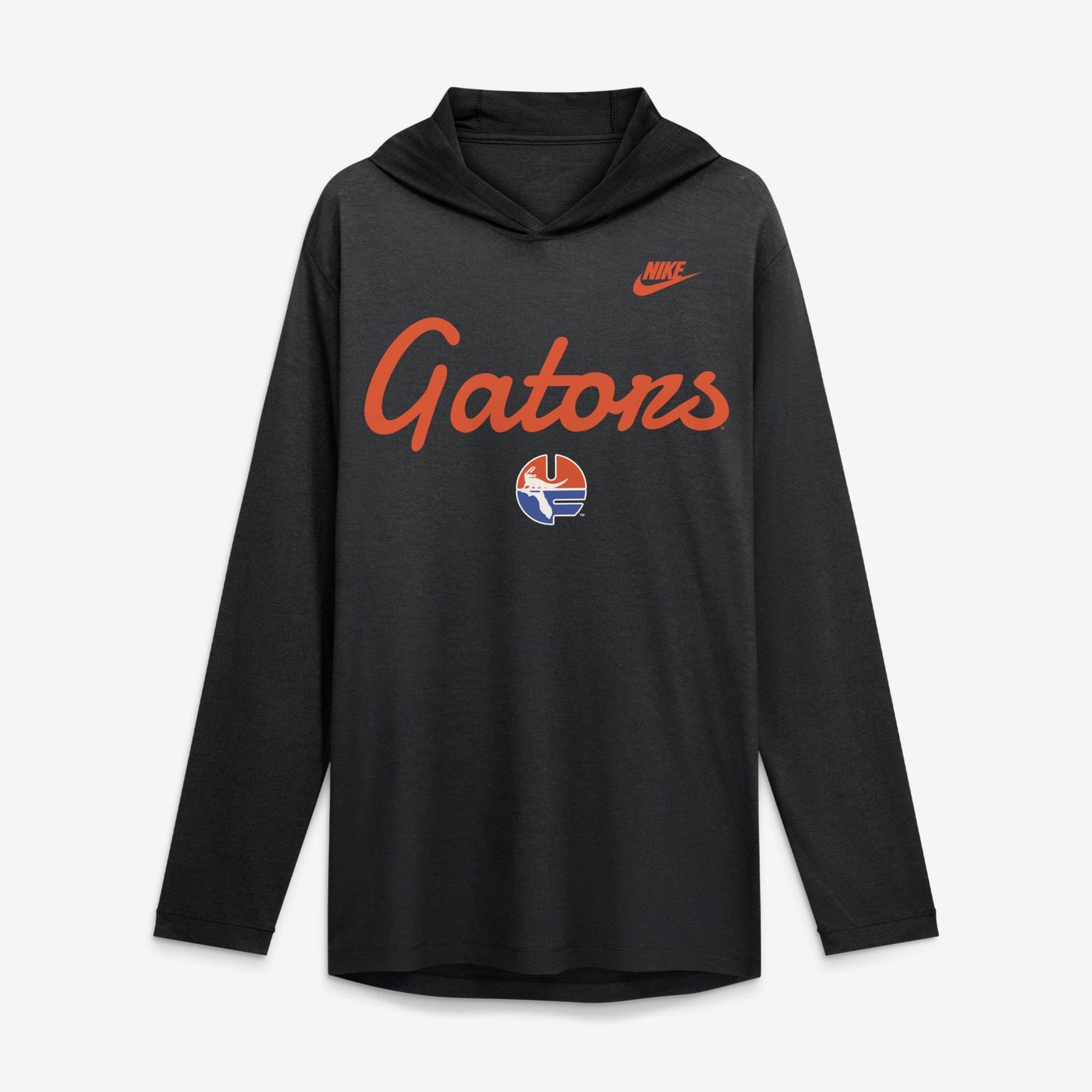 T-shirt à capuche manches longues Nike Florida Gators Tri-Blend Dri-FIT pour homme, noir