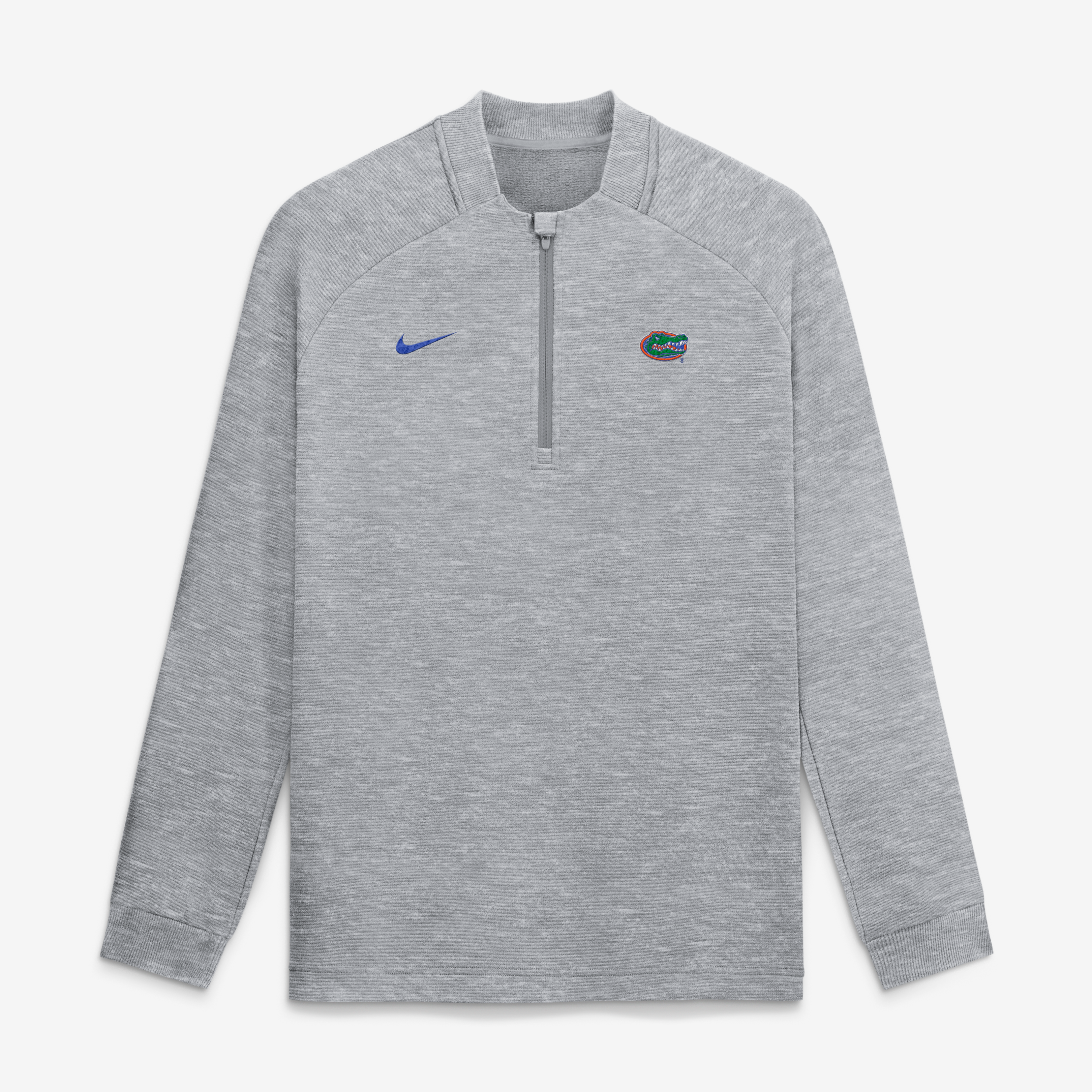 Men's Nike  Gray Florida Gators Par Raglan Tri-Blend Therma-FIT Half-Zip Pullover