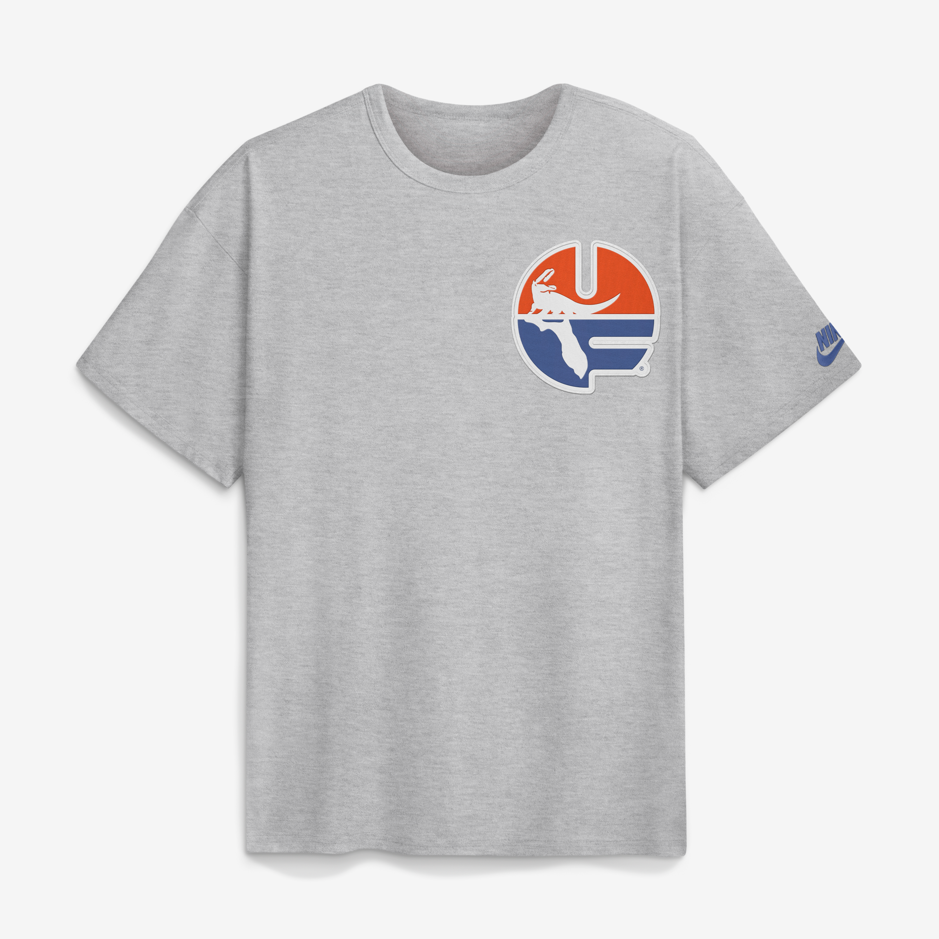Men's Nike Heather Gray Florida Gators Legacy Logo Max90 T-Shirt