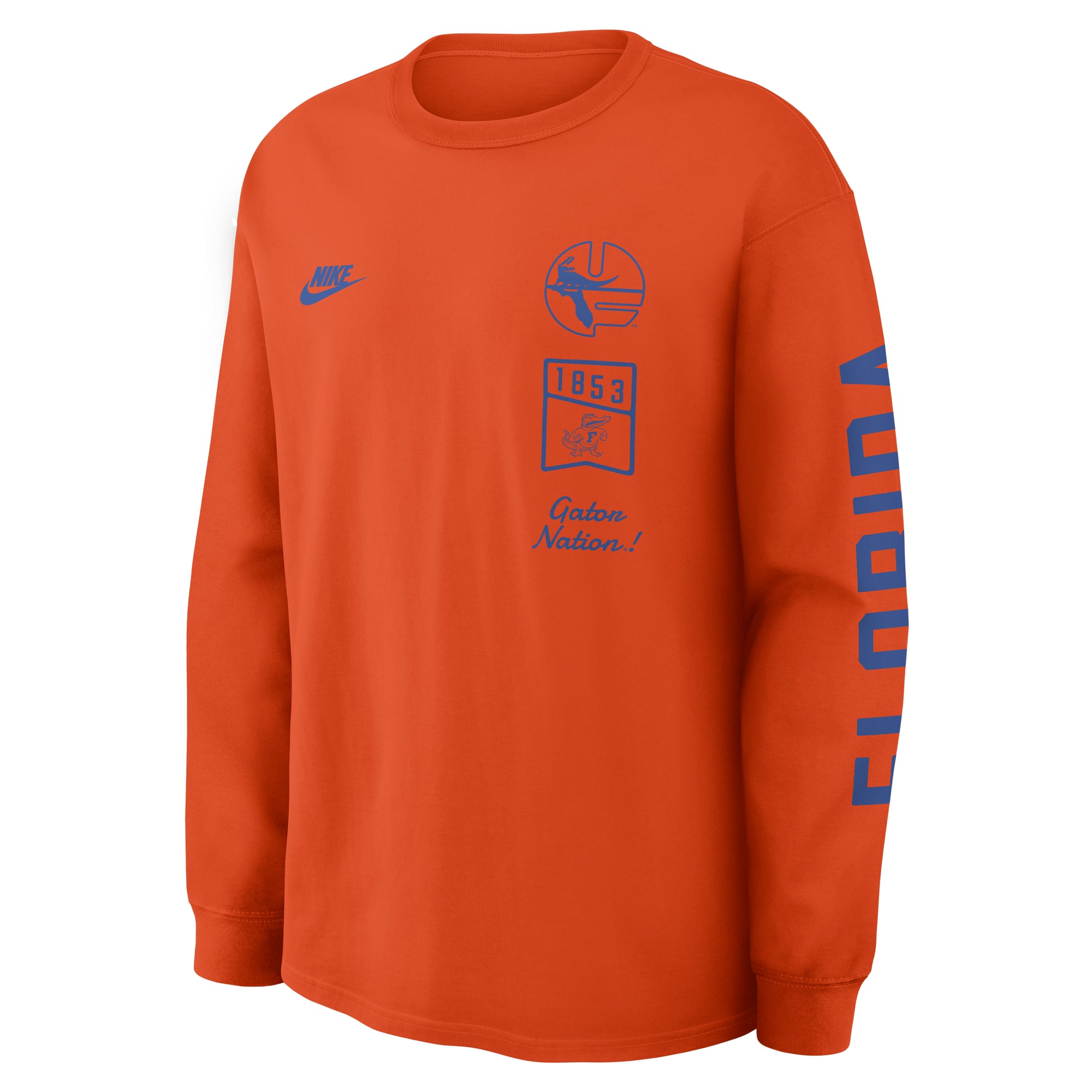 T-shirt à manches longues Nike Florida Gators Max 90 Legacy Multi Graphic orange pour homme