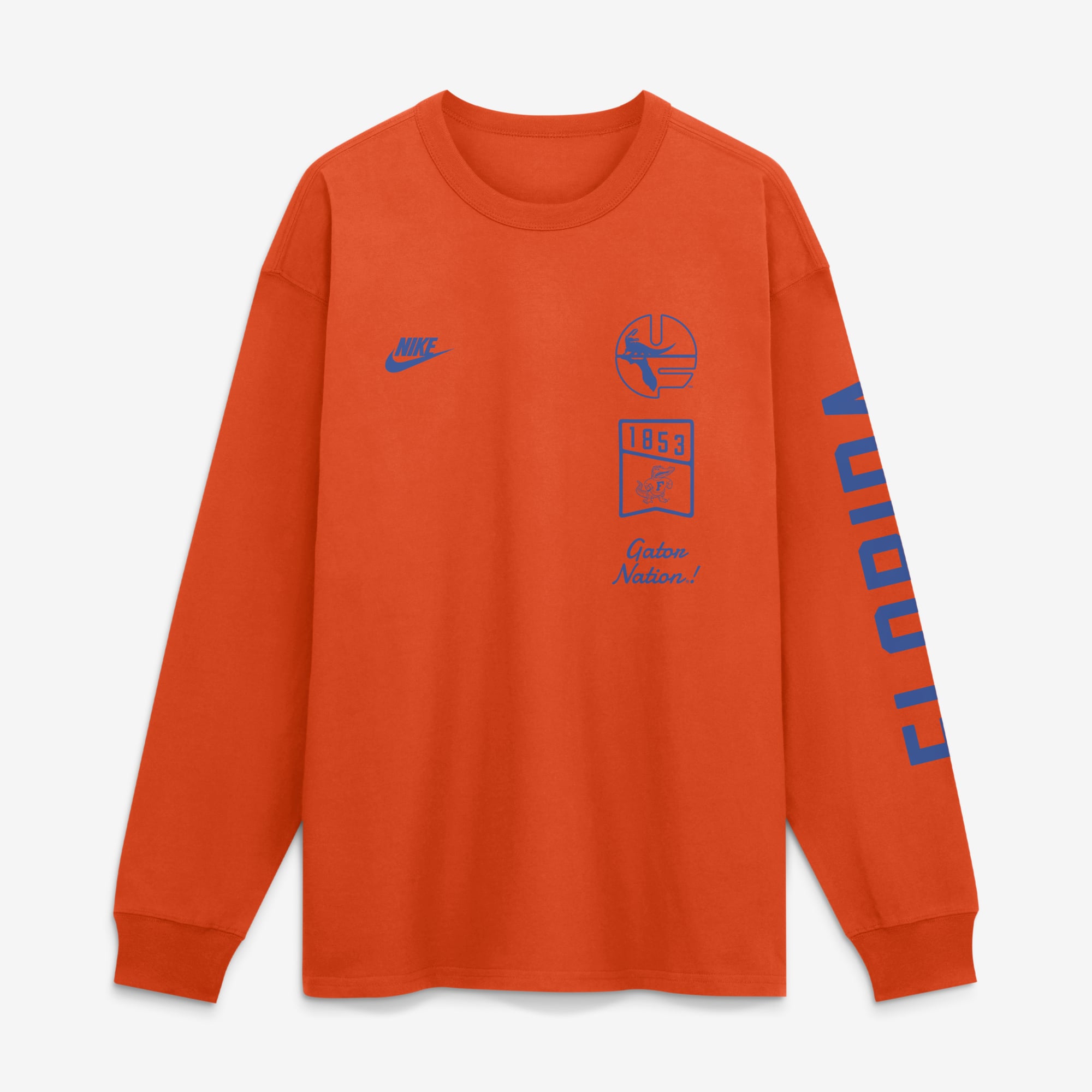 T-shirt à manches longues Nike Florida Gators Max 90 Legacy Multi Graphic orange pour homme