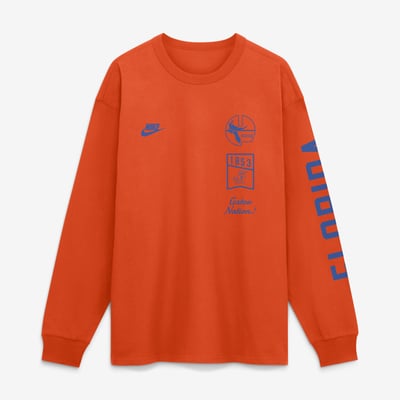  Florida Gators Nike Max 90 Legacy Multi Graphic Long Sleeve T-Shirt - Orange