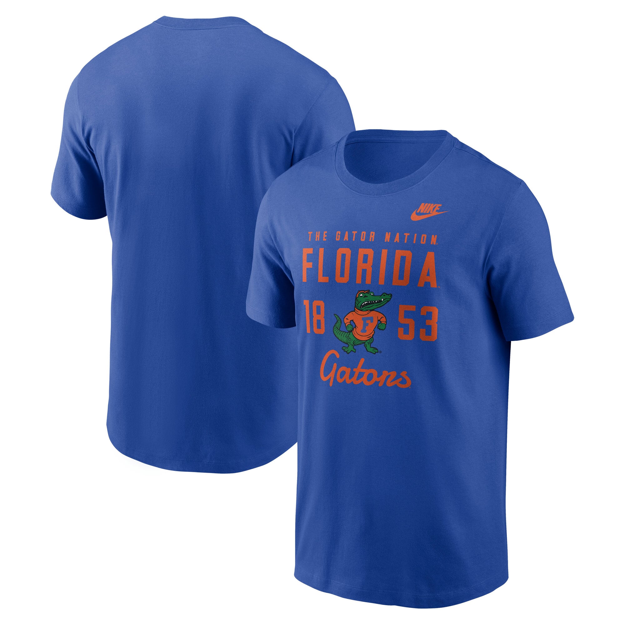 T-shirt Nike Royal Florida Gators Legacy Stacked Established pour homme