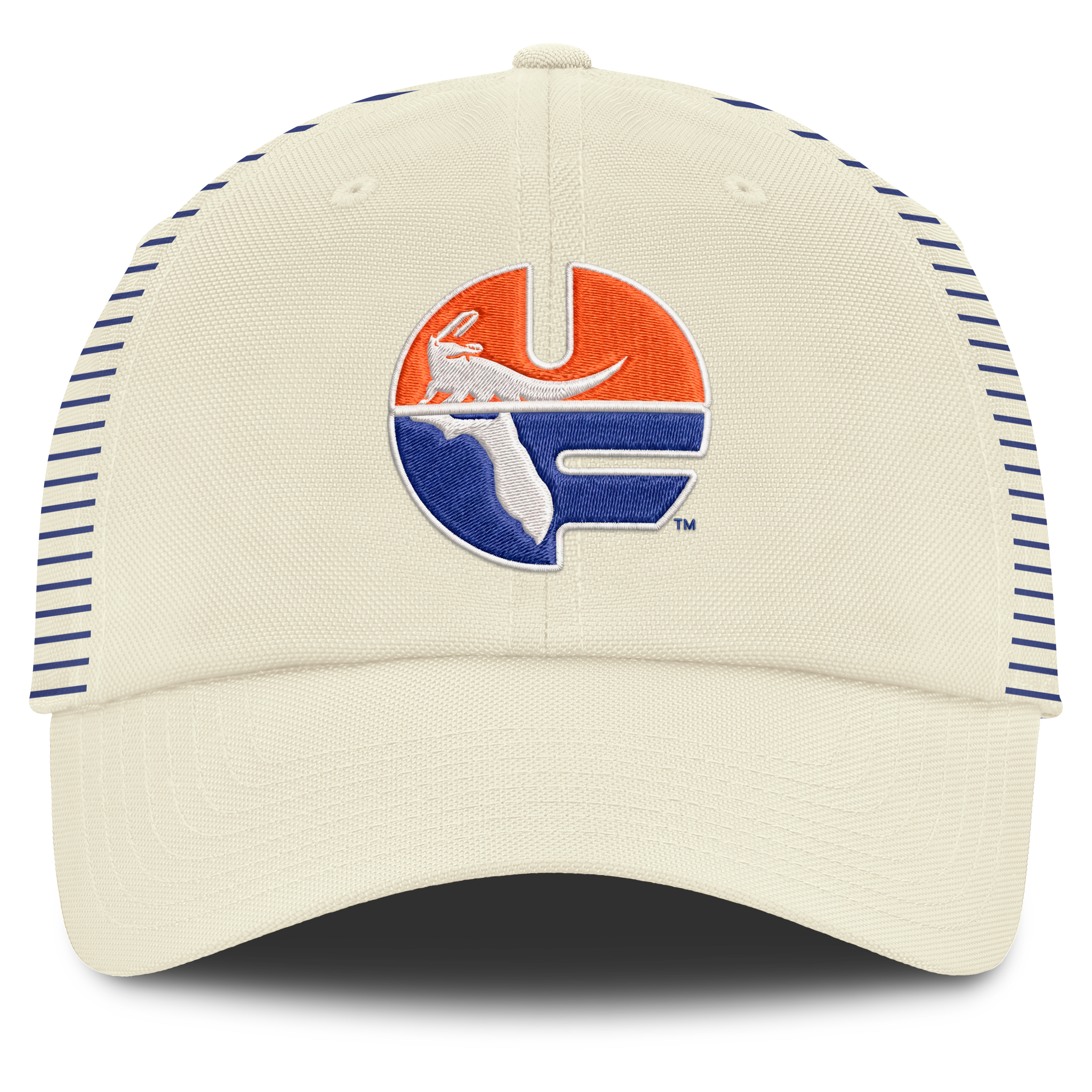 Men's Nike White Florida Gators Vault Logo Striped Club Dri-FIT Adjustable Hat