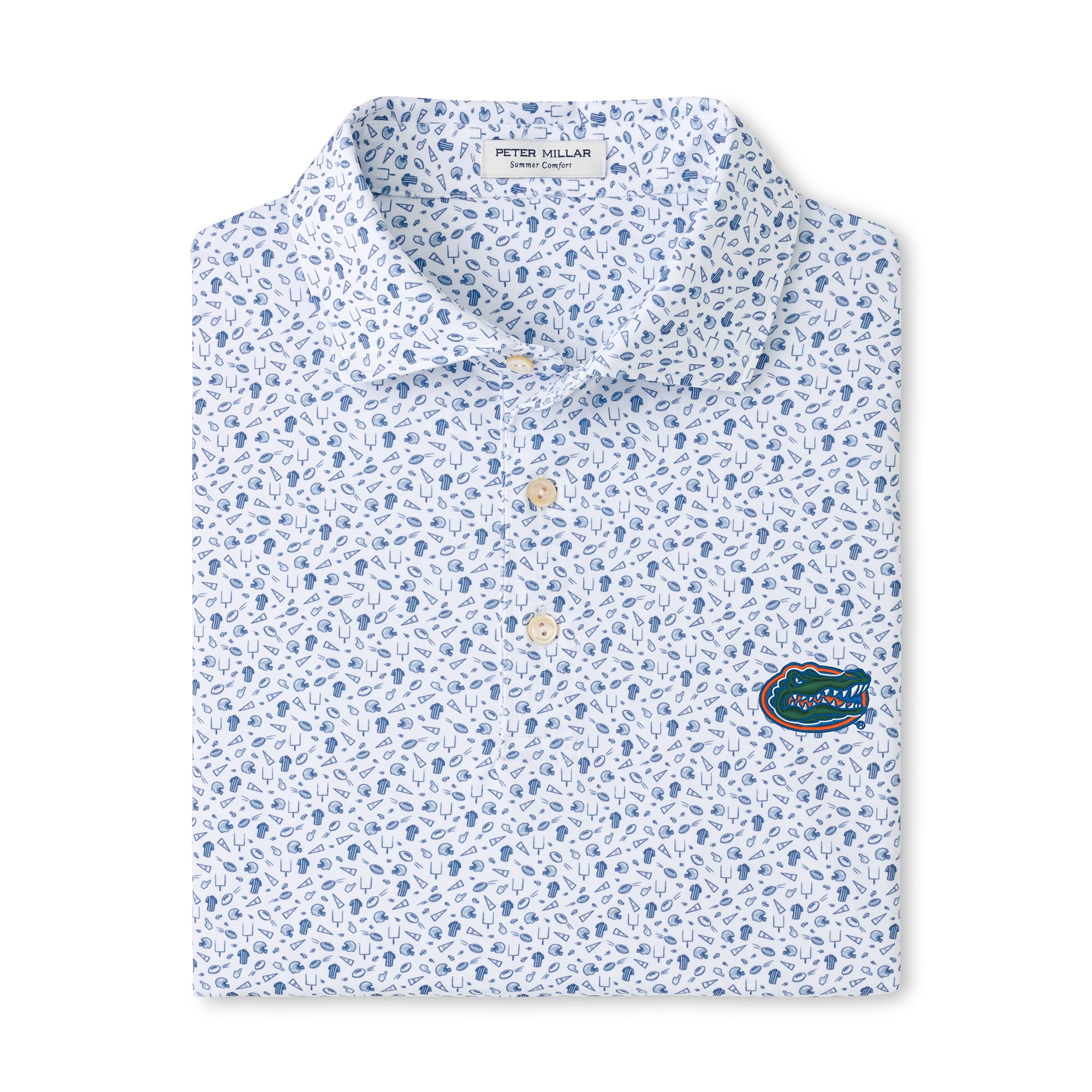 Men's Peter Millar Royal Florida Gators Kick Off Performance Polo