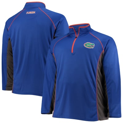 Florida Gators Big & Tall Textured Raglan Quarter-Zip Jacket - Royal