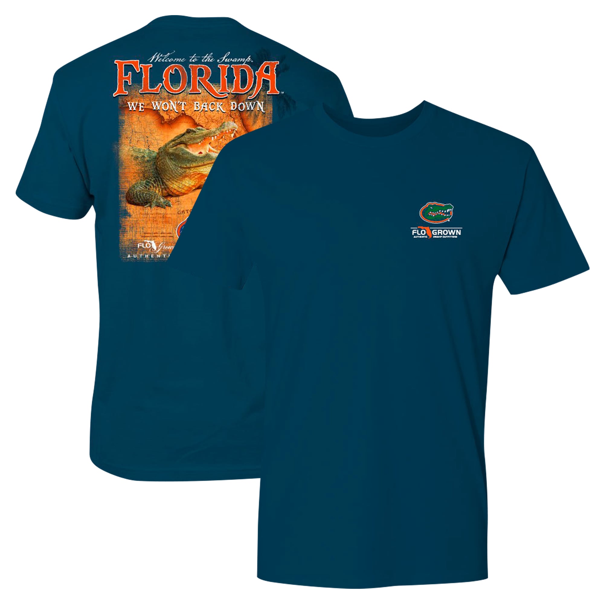 T-shirt pour homme Royal Florida Gators We Won't Back Down