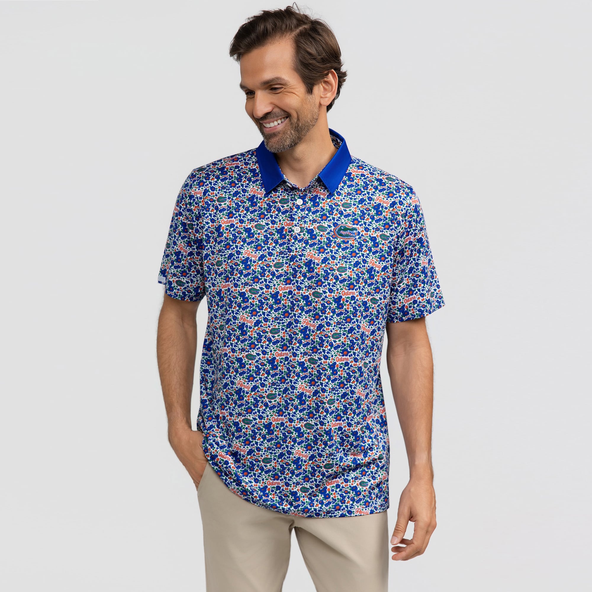 Polo Teddy Smith & Quinn Royal Florida Gators Poppies pour homme