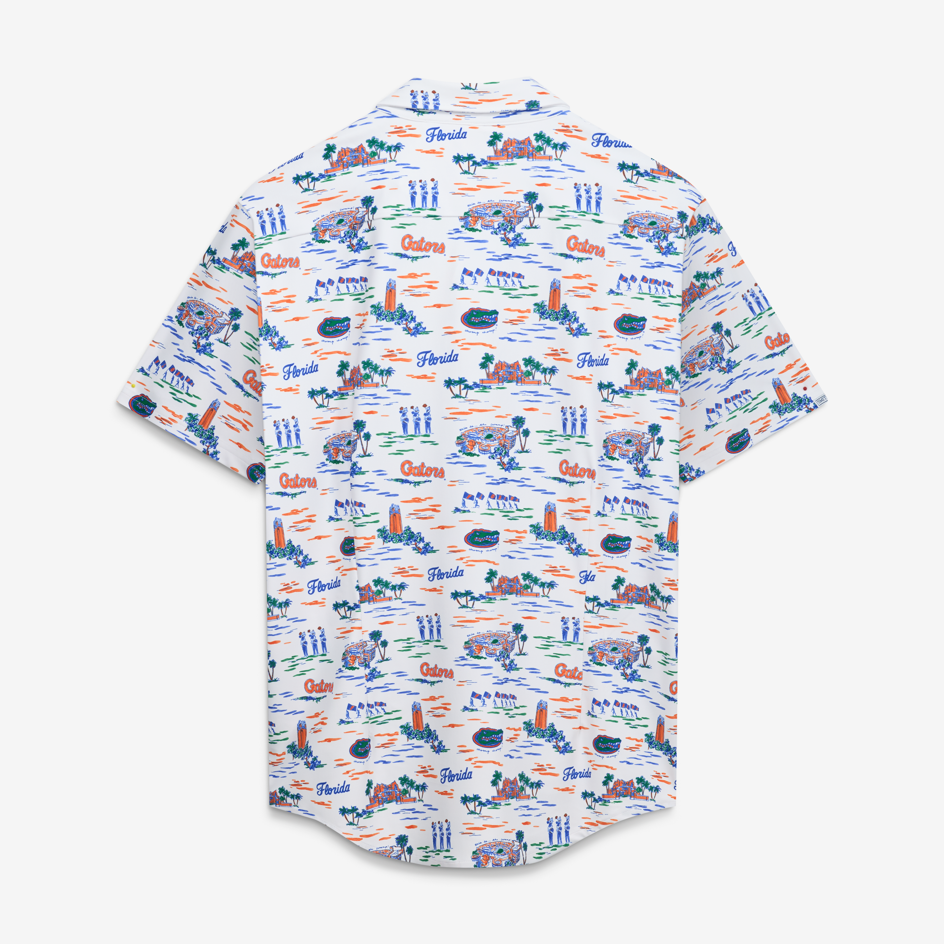 Chemise boutonnée Smith & Quinn White Florida Gators Toile Boatyard pour homme
