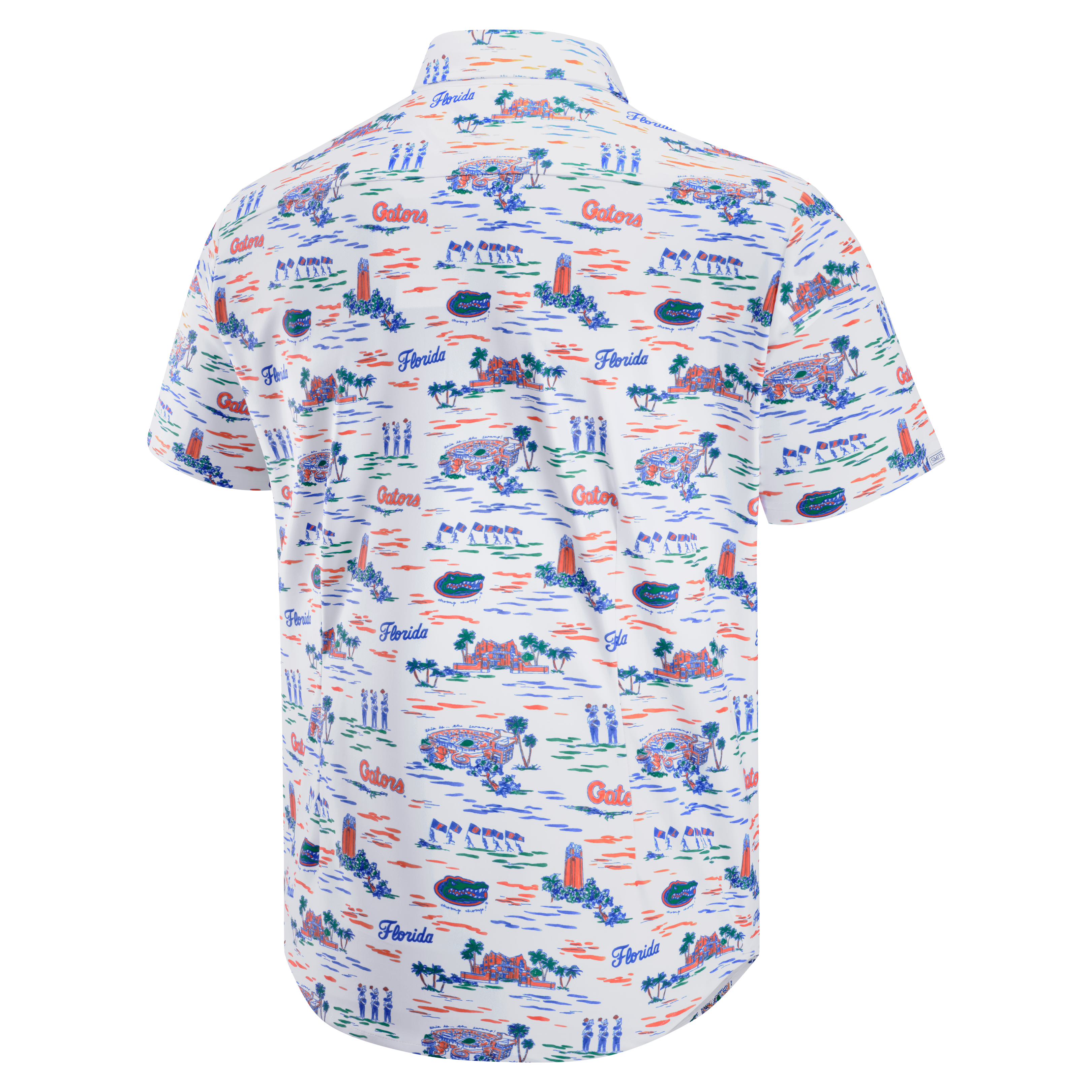 Chemise boutonnée Smith & Quinn White Florida Gators Toile Boatyard pour homme
