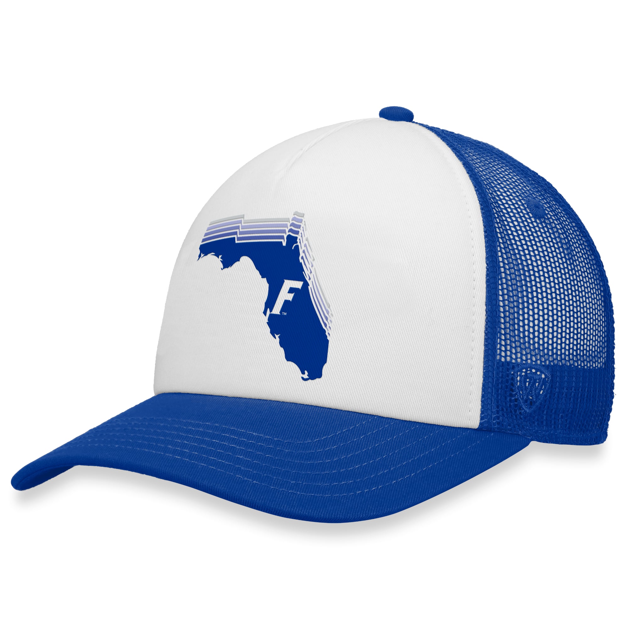 Men's Top of the World White/Royal Florida Gators Tone Down Trucker ...