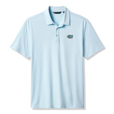  Florida Gators TravisMathew Halftime Show Heater Tri-Blend Polo - Light Blue