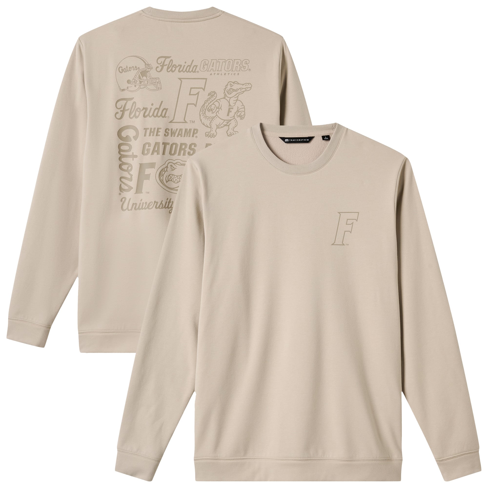 Sweat-shirt en polaire tri-blend beige TravisMathew Florida Gators Campus Hero pour homme