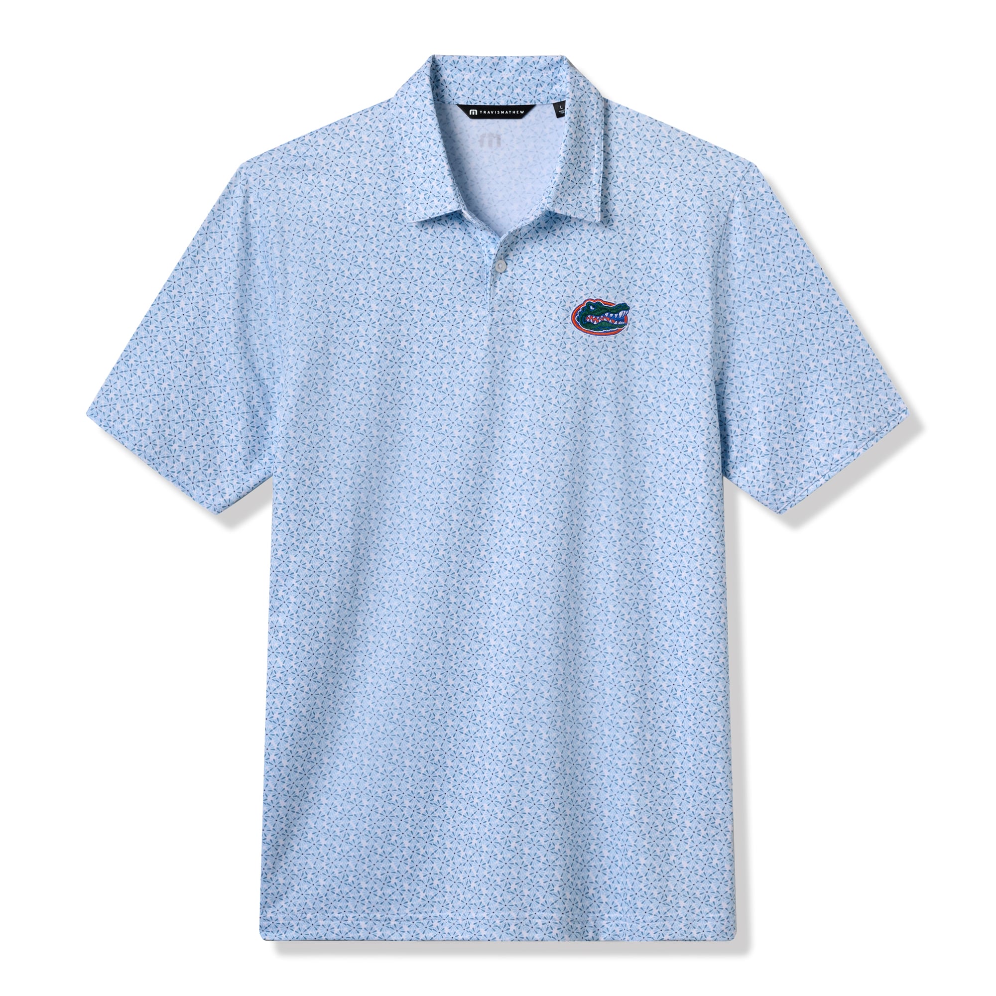 Polo TravisMathew blanc/bleu Florida Gators College Bound pour homme
