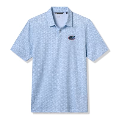  Florida Gators TravisMathew College Bound Tri-Blend Polo - White/Blue