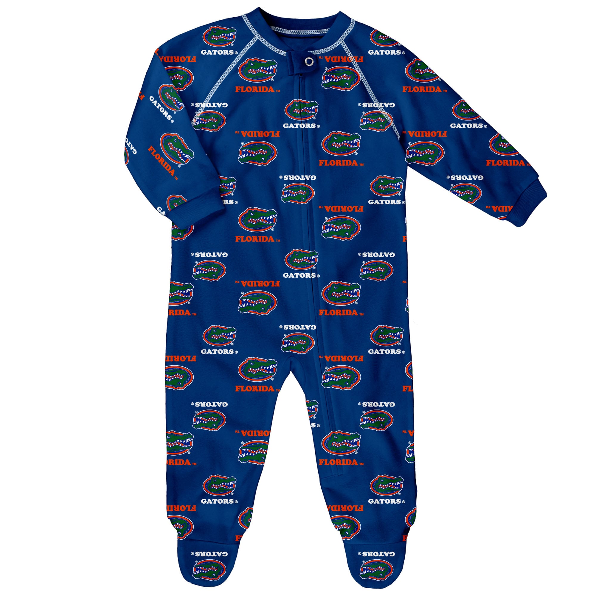 Combinaison à imprimé intégral raglan et fermeture éclair pour nouveau-nés nourrissons Outerstuff Royal Florida Gators