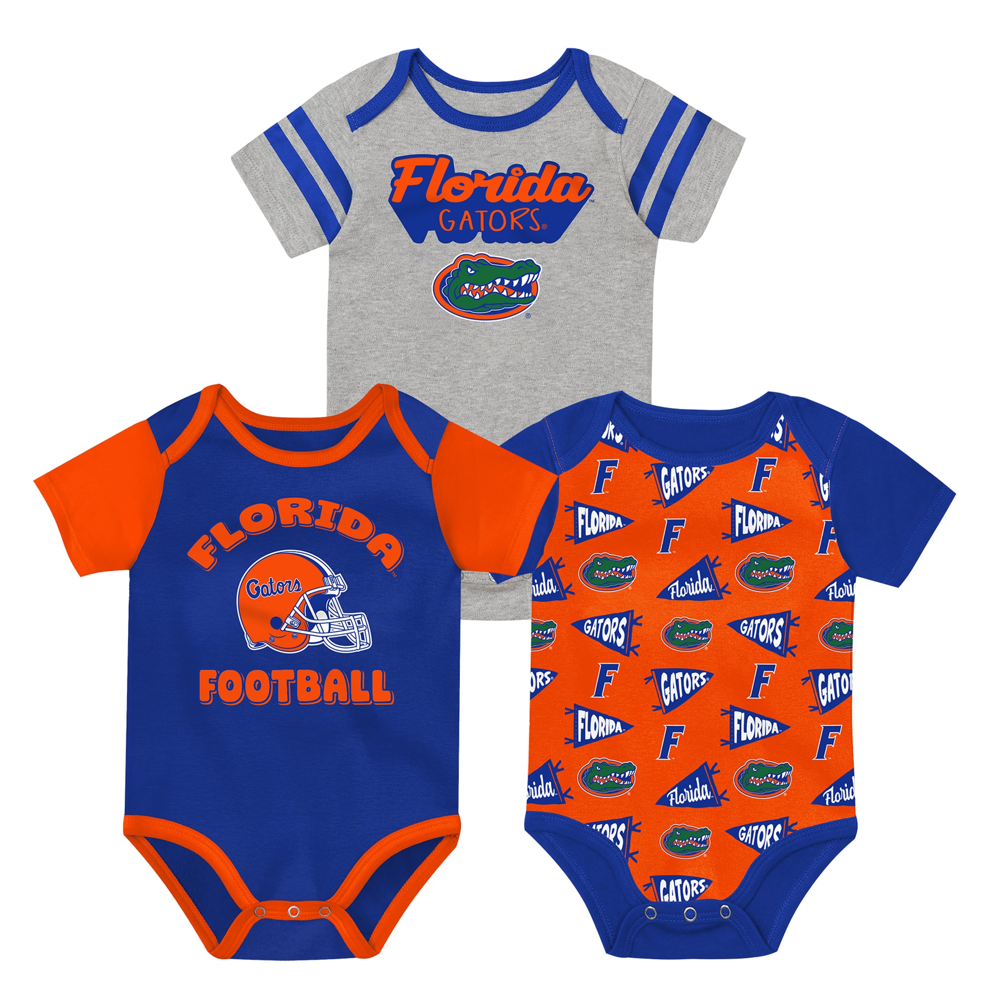 Newborn Outerstuff Royal Florida Gators Star Player Three-Piece Bodysuit Set