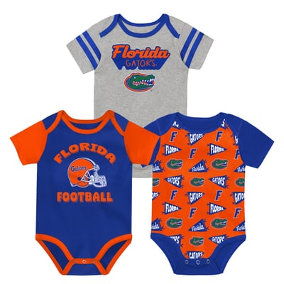  Florida Gators Outerstuff Newborn Star Player Three-Piece Bodysuit Set - Royal