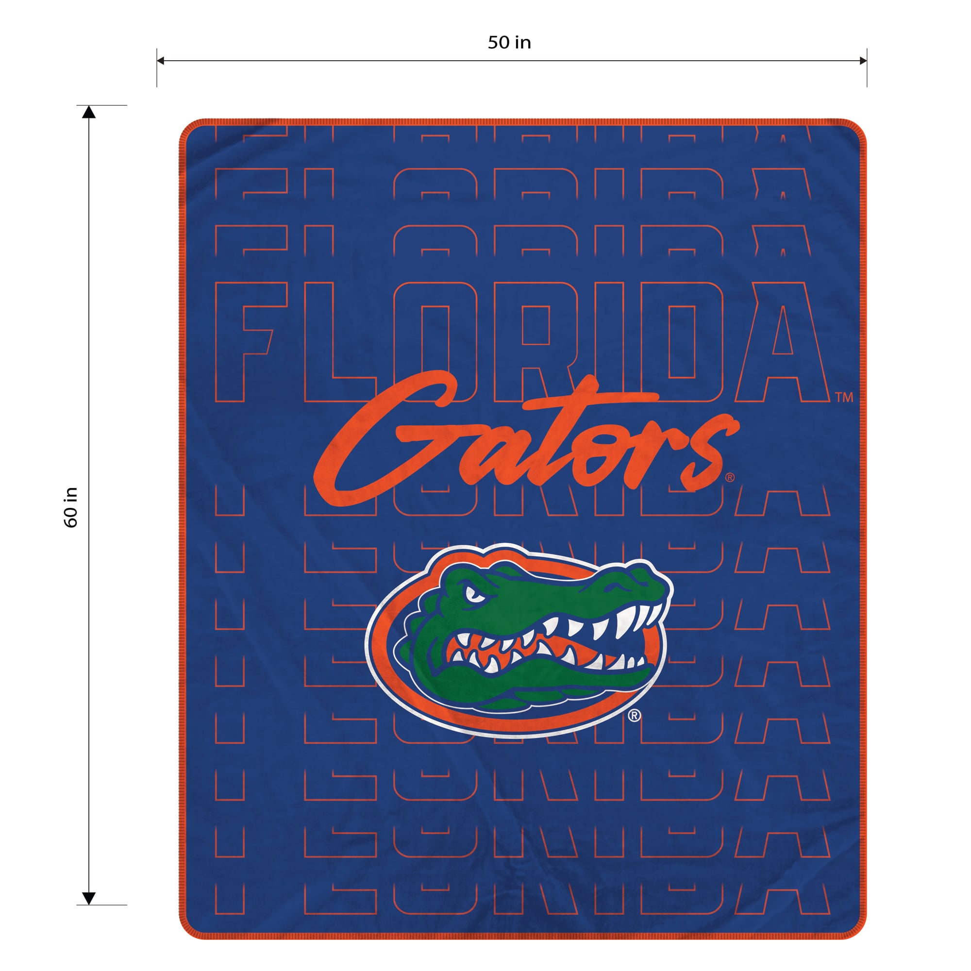 Couverture ultra douce Pegasus Florida Gators Echo Script Fade 50" x 60"